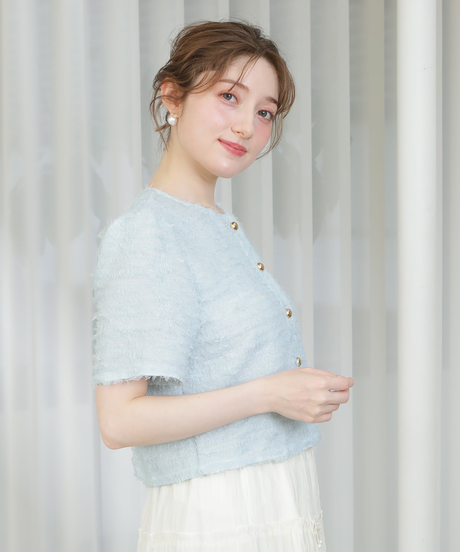 ブルー　model:163cm  着用サイズ：M