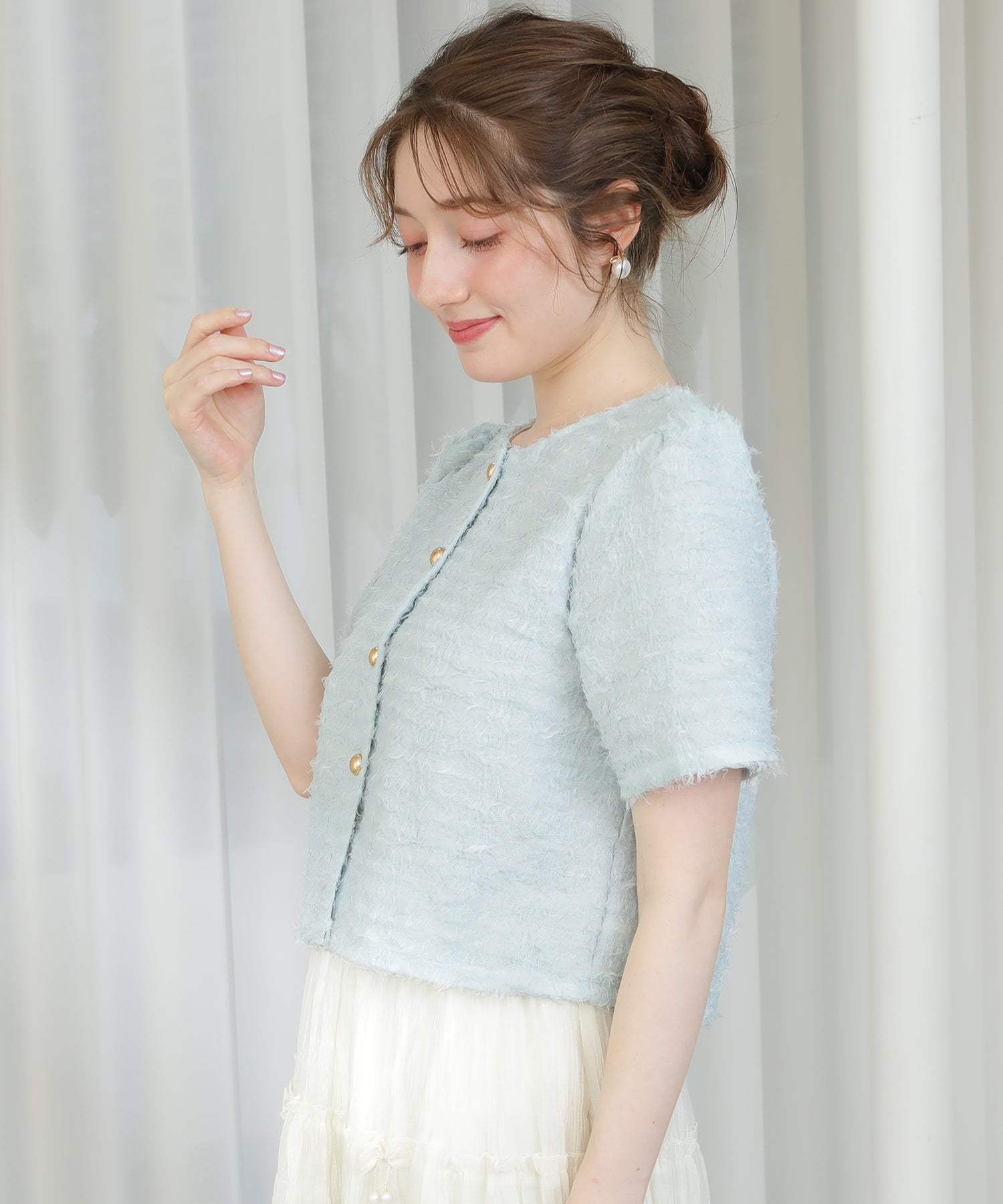 ブルー　model:163cm  着用サイズ：M