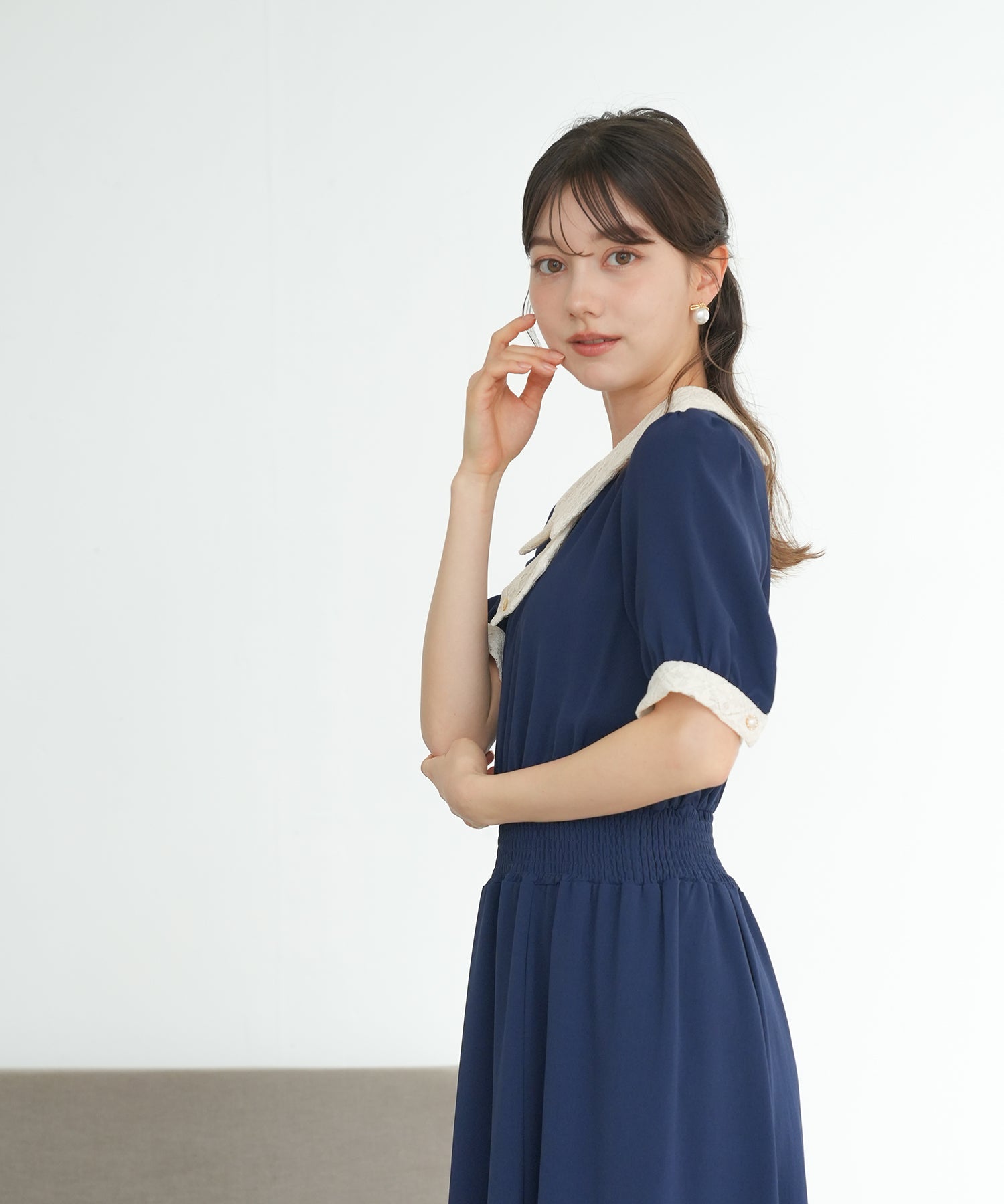 ネイビー　model:158cm　着用サイズ：M