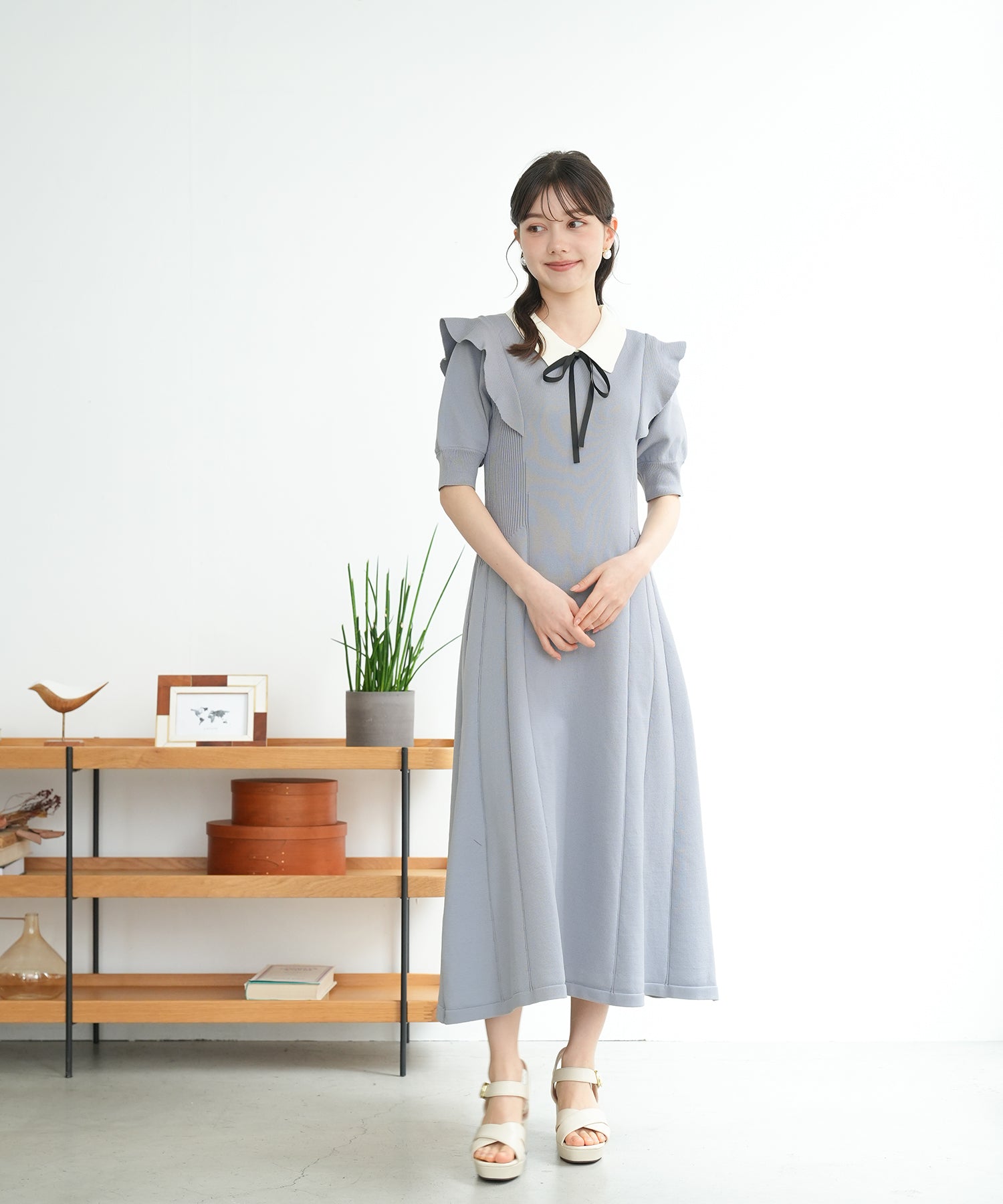 ブルー　model：158　着用サイズ：M