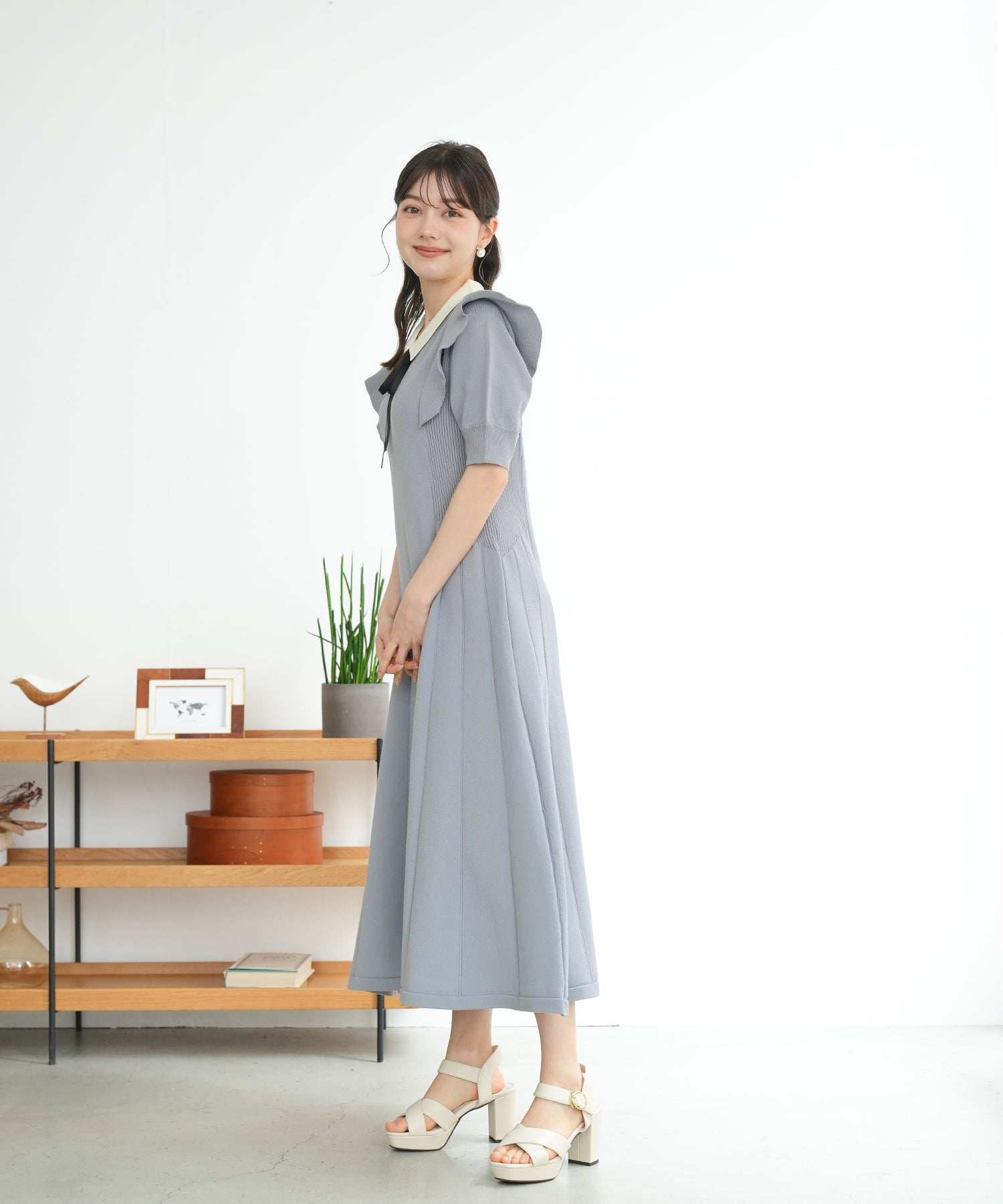 ブルー　model：158　着用サイズ：M