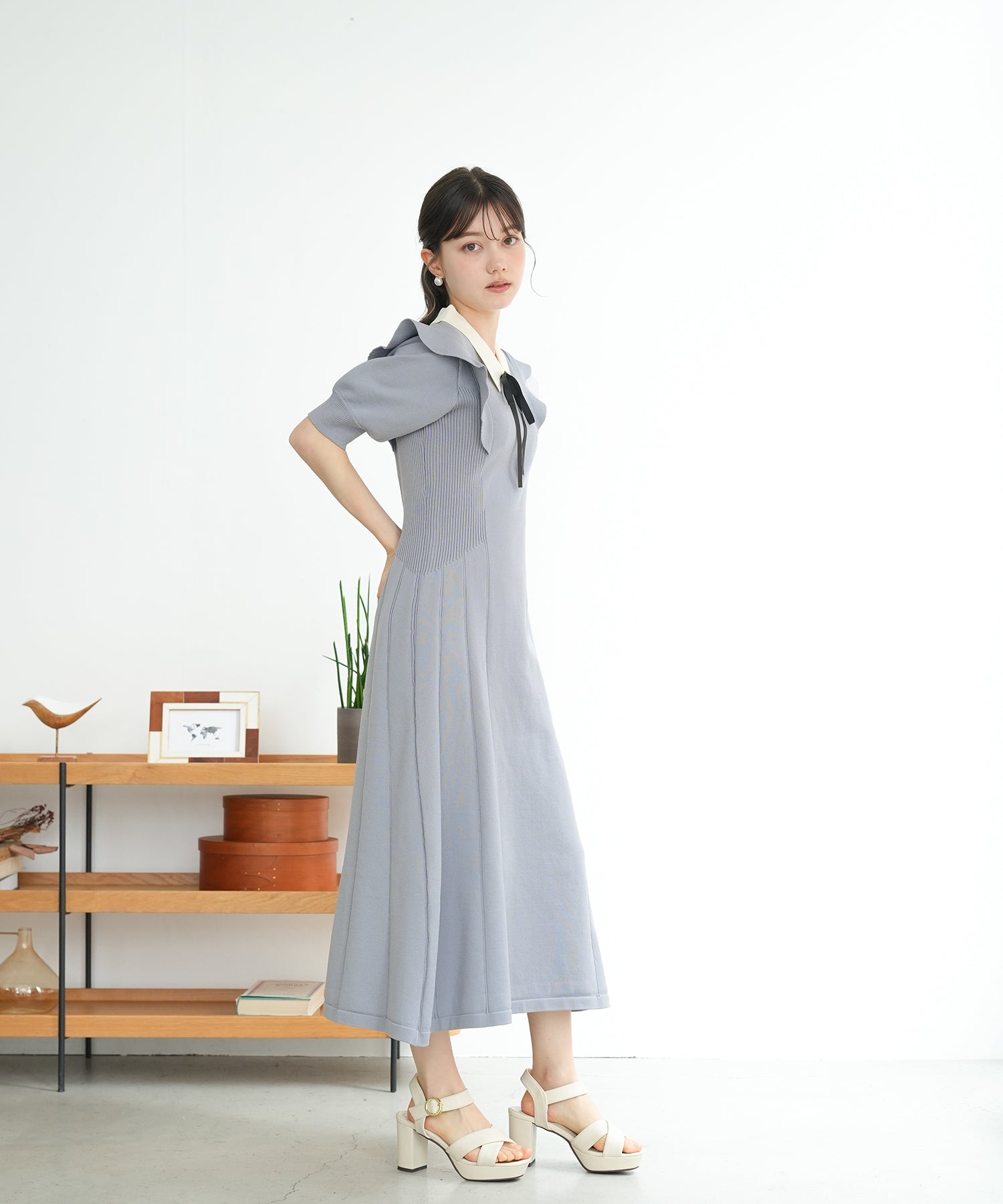 ブルー　model：158　着用サイズ：M