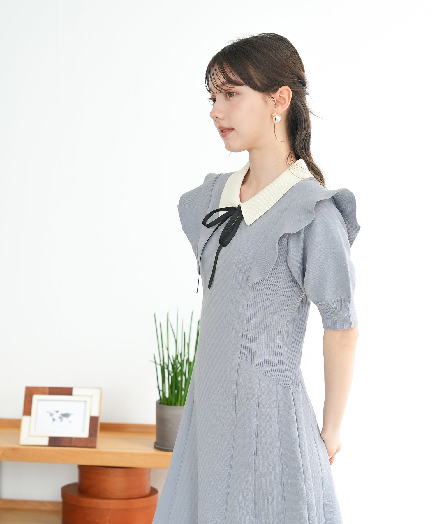 ブルー　model：158　着用サイズ：M