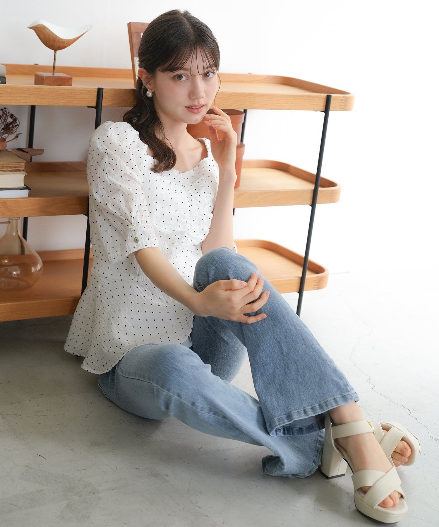 ホワイト　model：158　着用サイズ：M