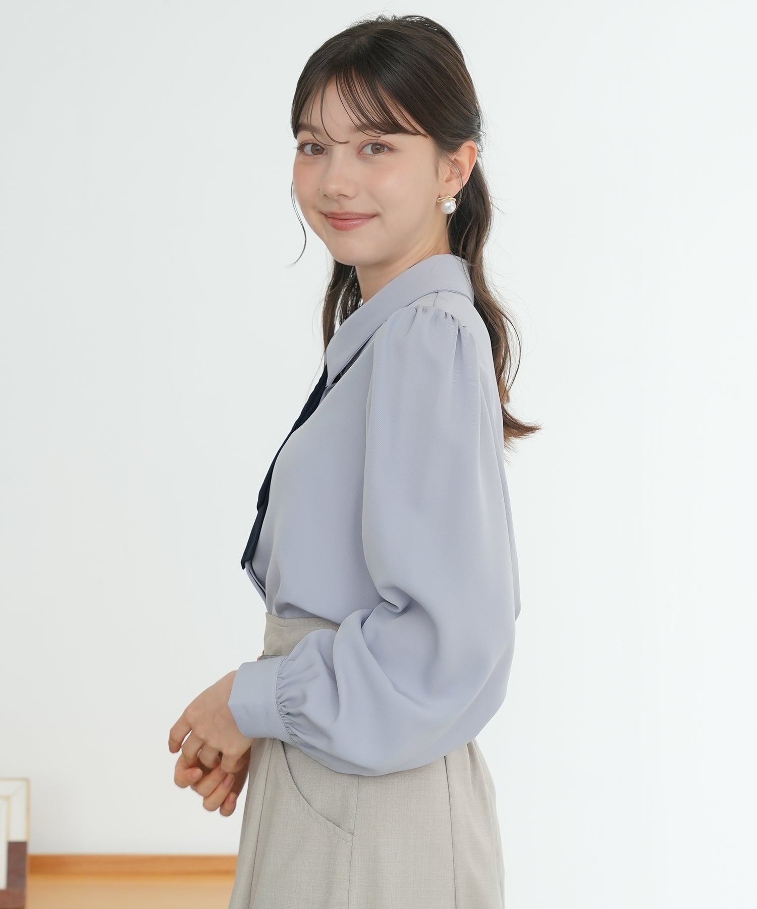 ダスティーブルー　model：158　着用サイズ：M