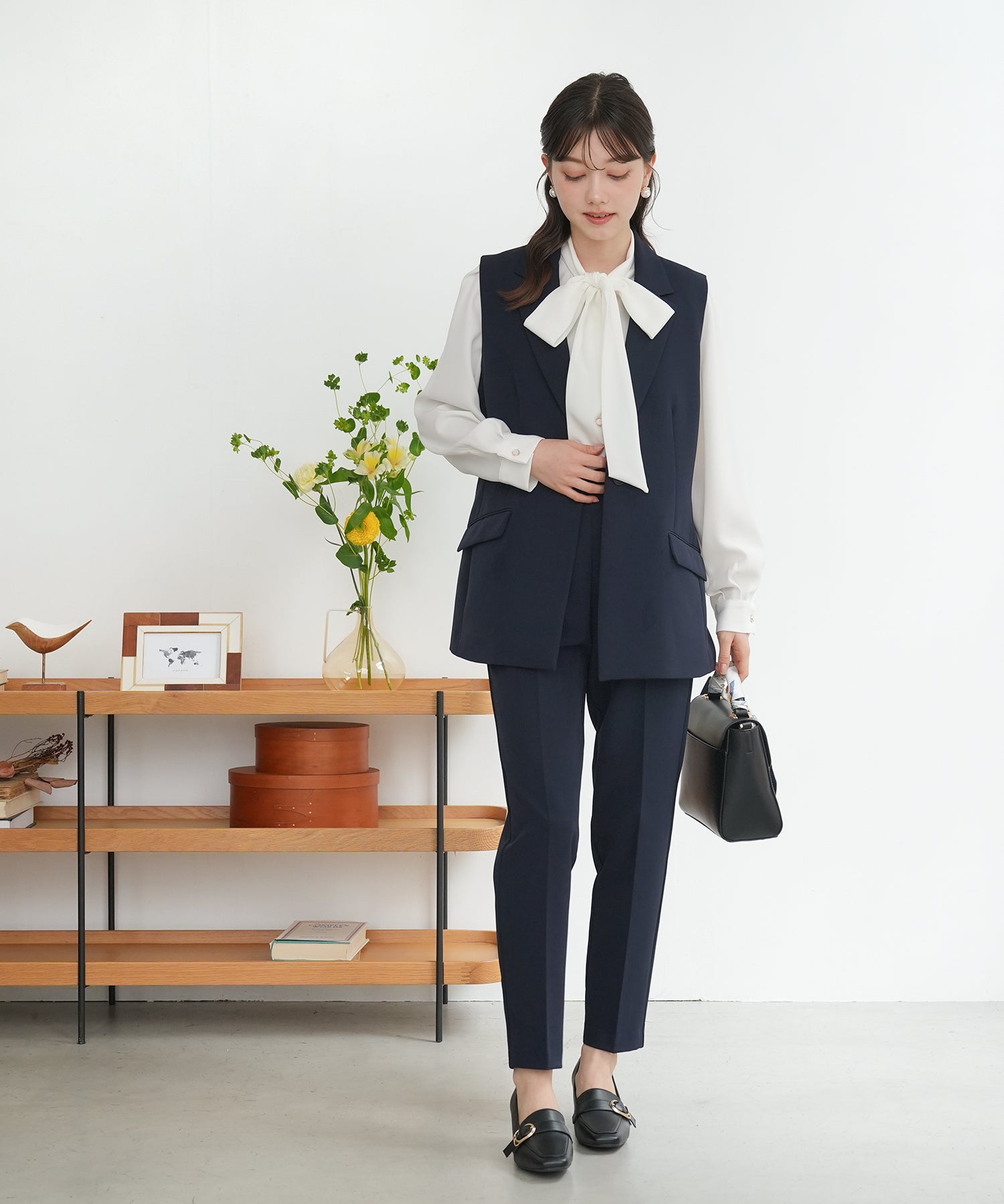 ネイビー　model：158cm　着用サイズ：M