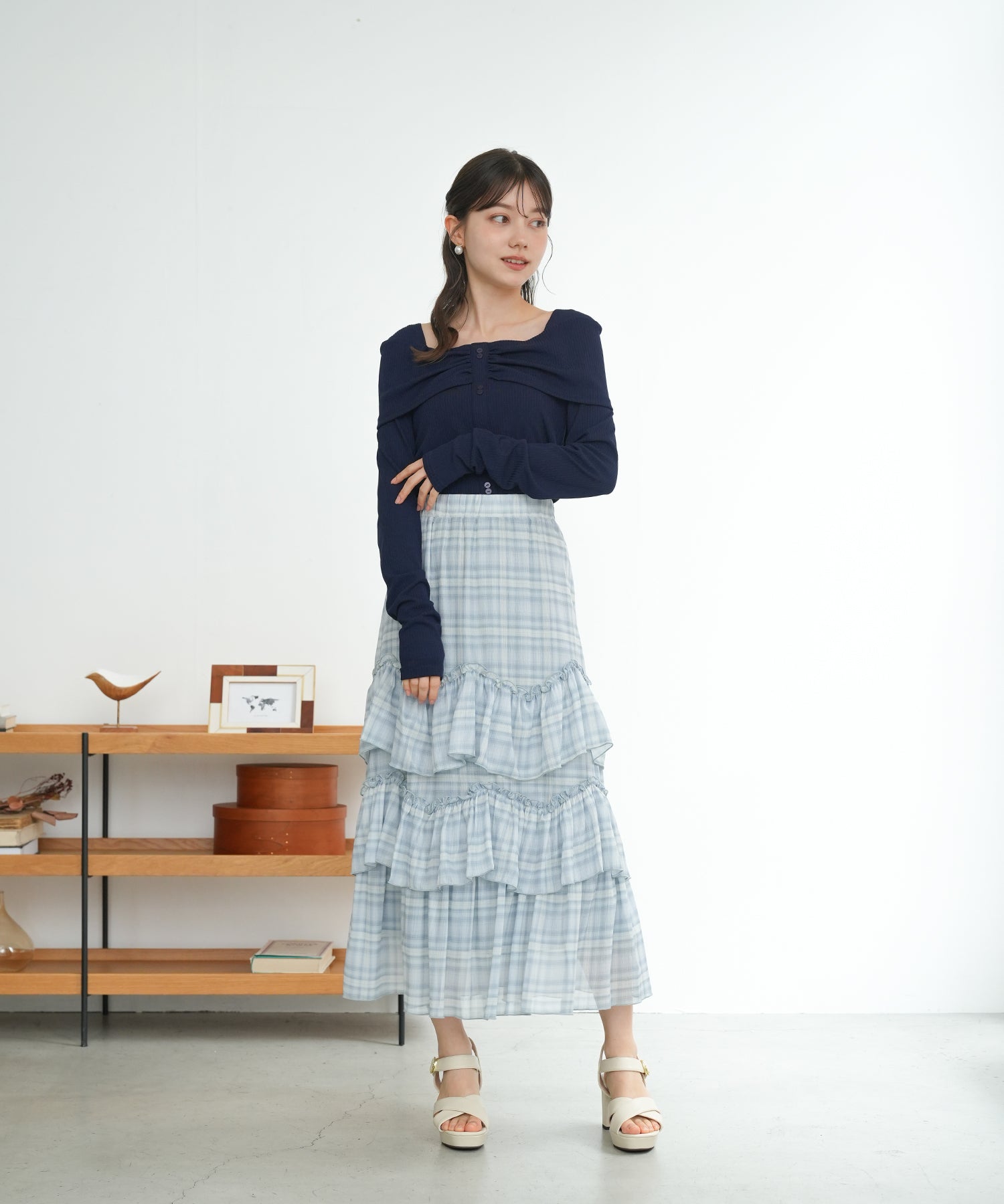 ネイビー　model：158　着用サイズ：M