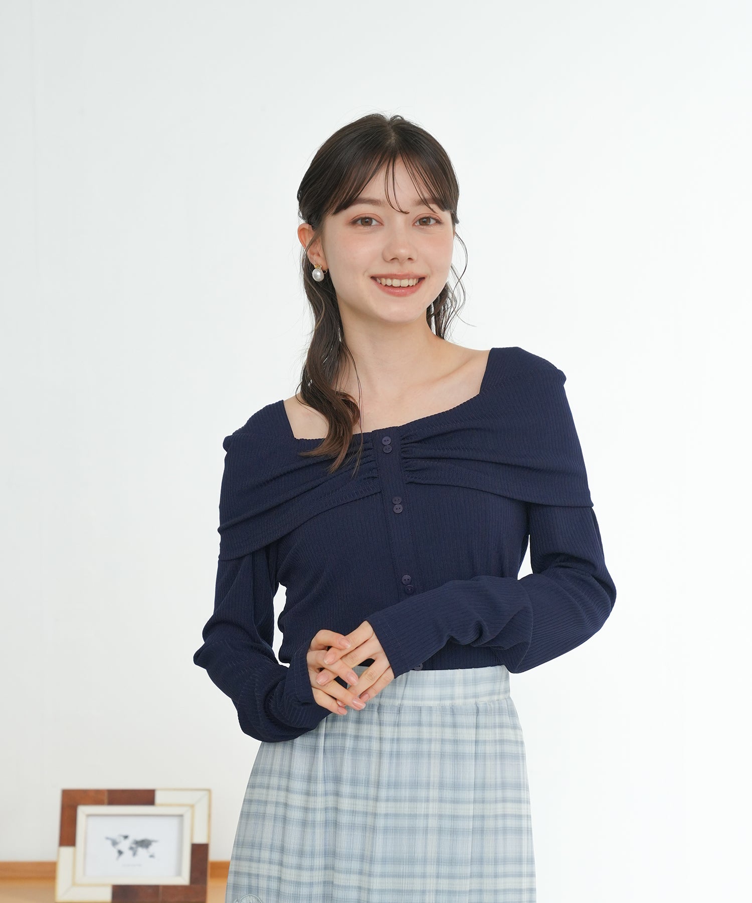 ネイビー　model：158　着用サイズ：M