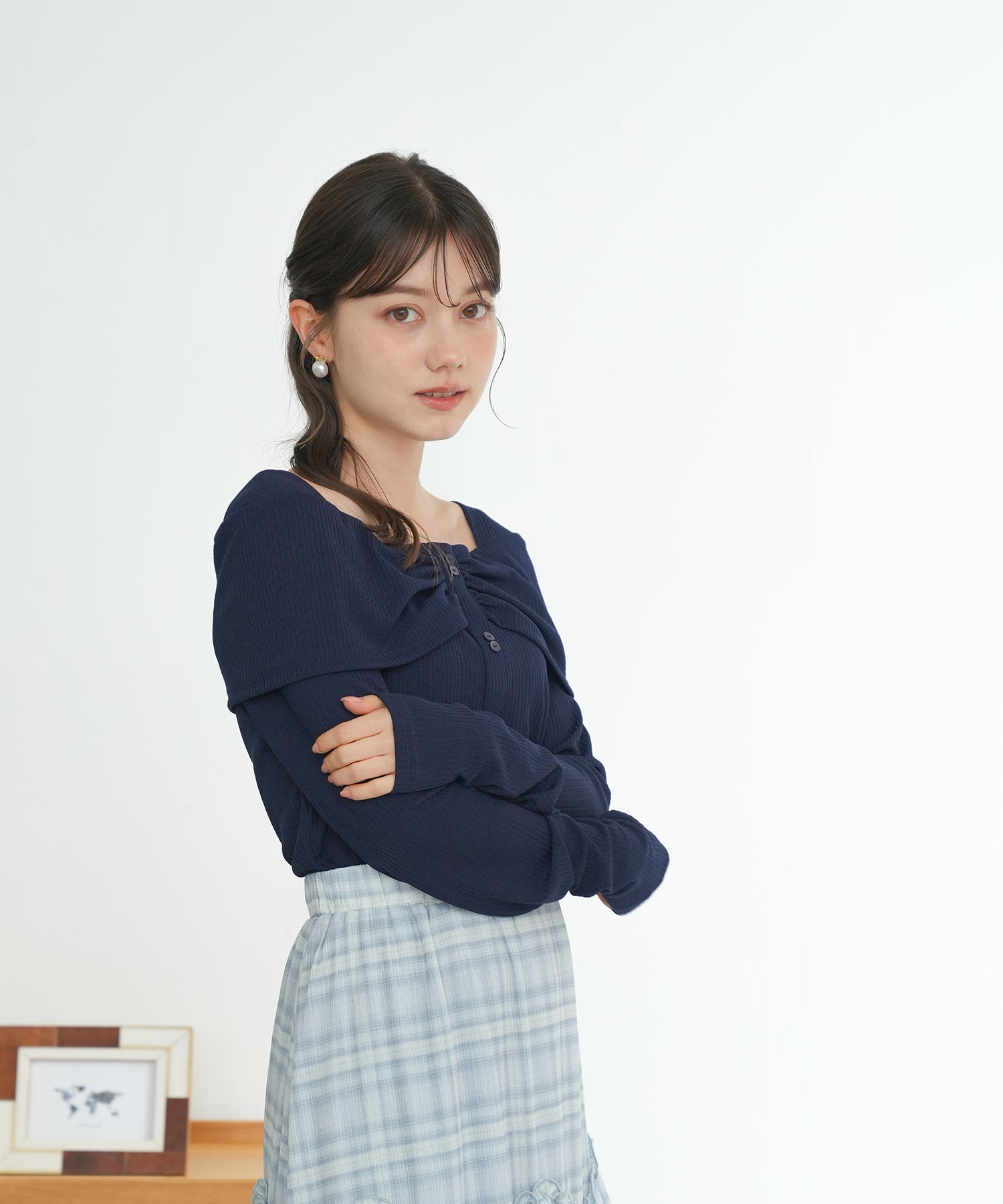 ネイビー　model：158　着用サイズ：M