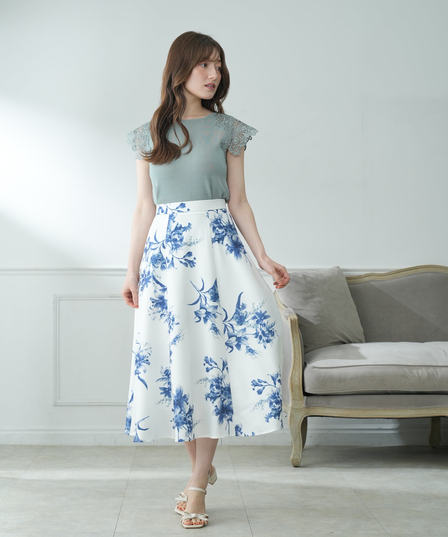 ブルー　model:163　着用サイズ：M