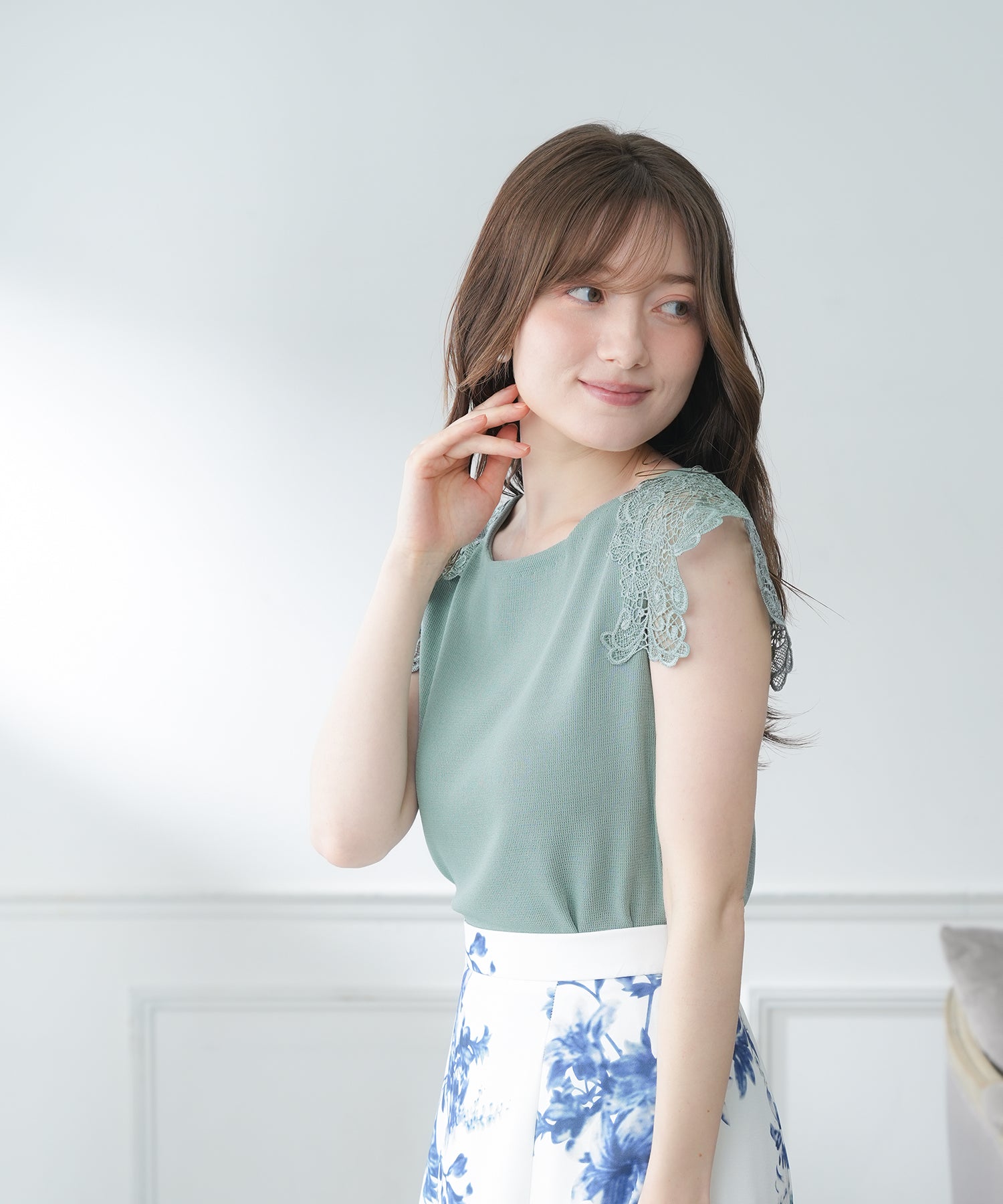 ミント　model：163　着用サイズ：M