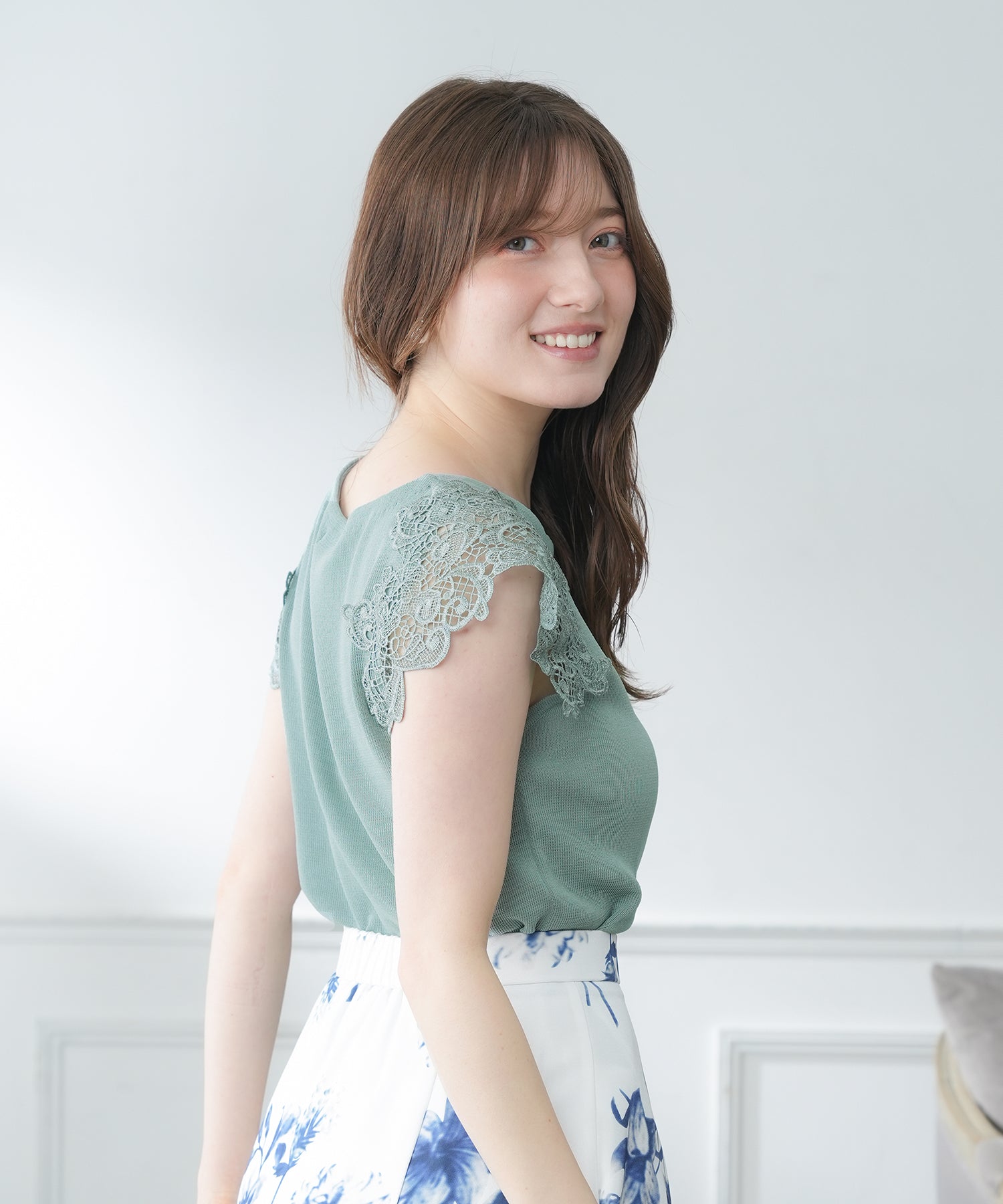 ミント　model：163　着用サイズ：M