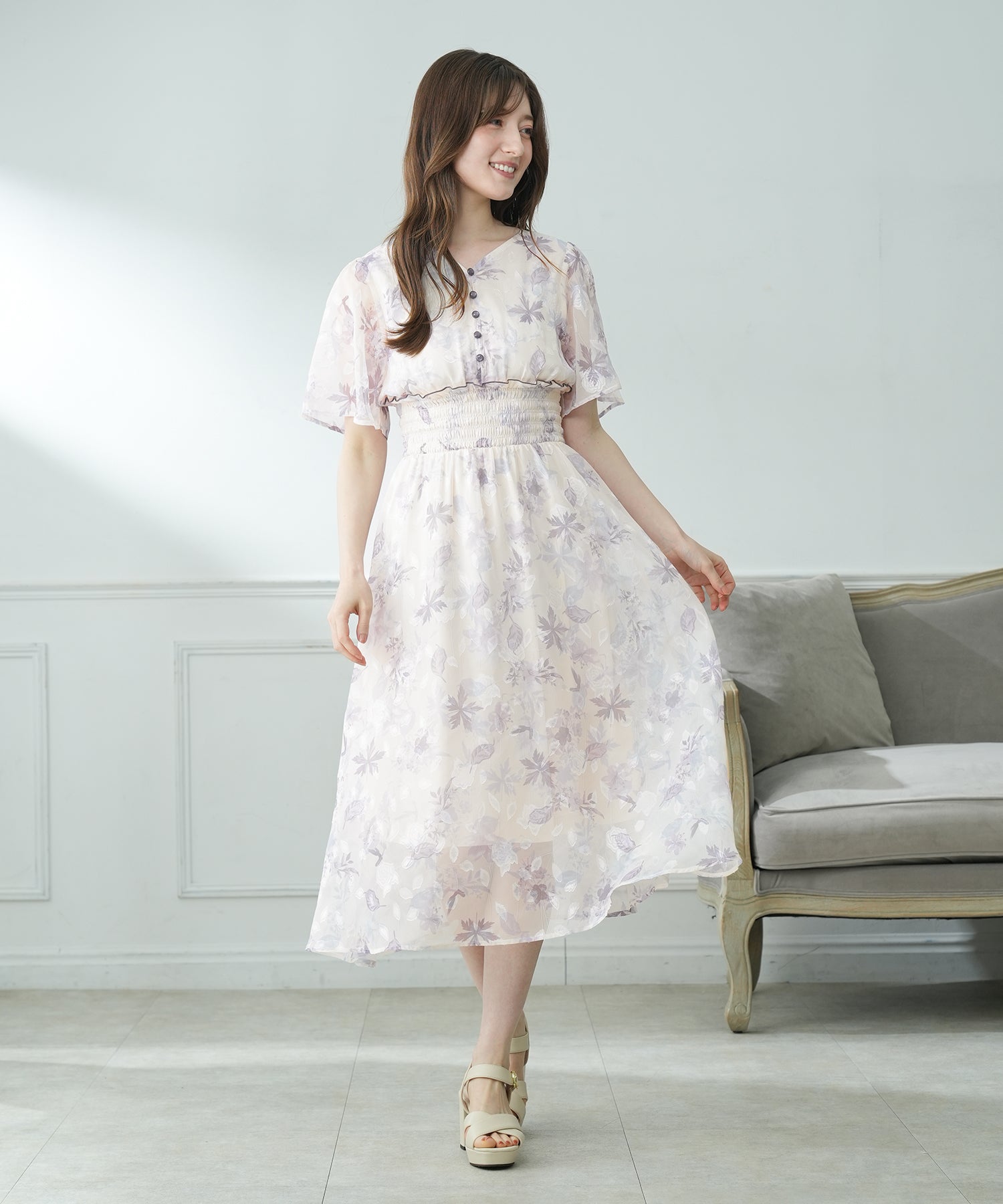 ラベンダー　model:163cm  着用サイズ：M