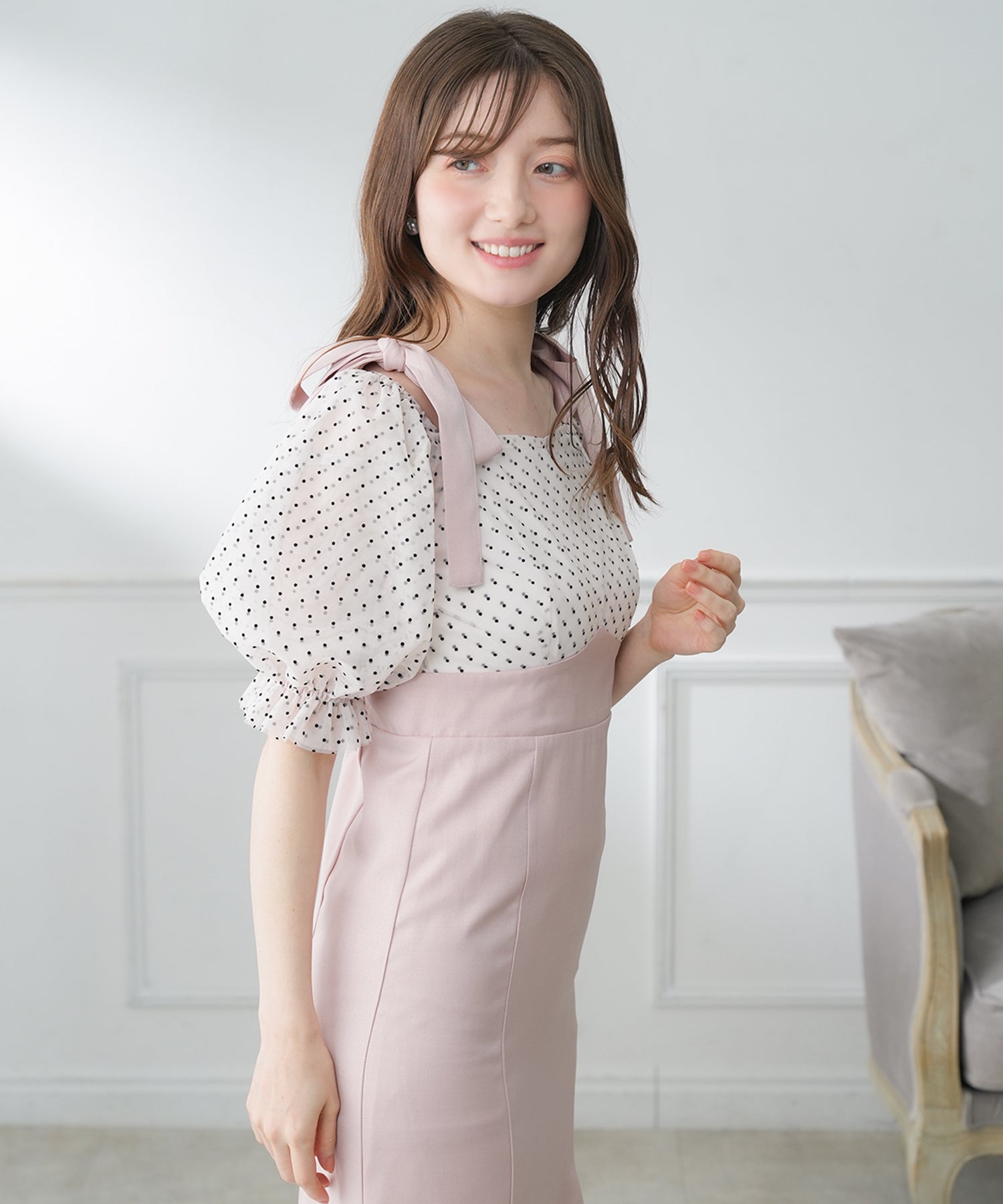 ピンク　model：163　着用サイズ：M