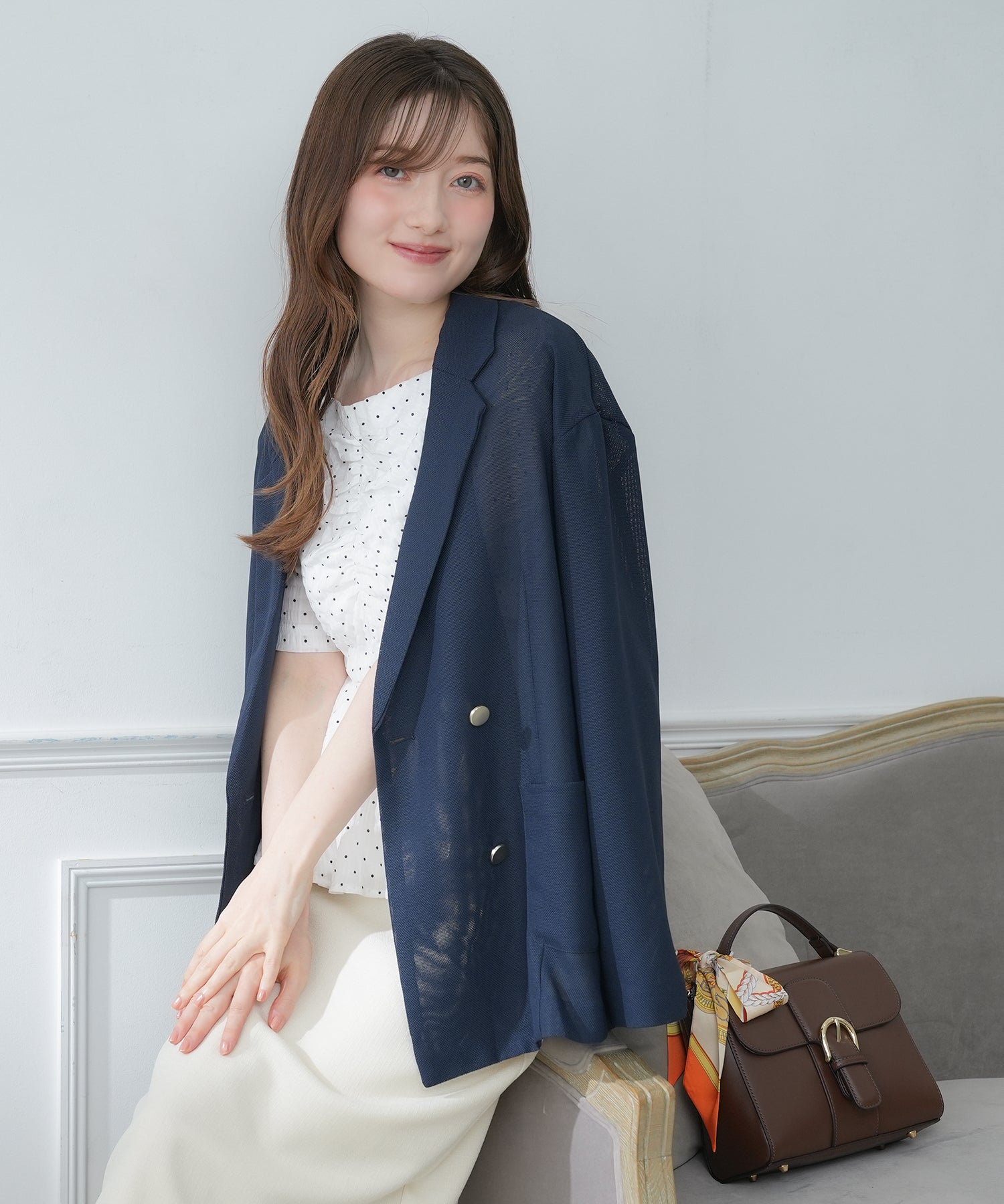 メッシュダブルブレストジャケット