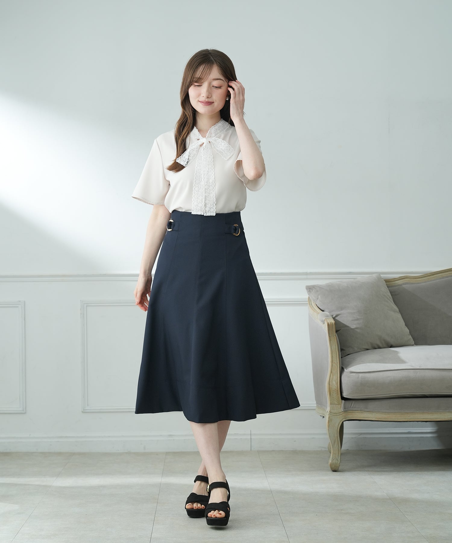 ネイビー　model：163　着用サイズ：M