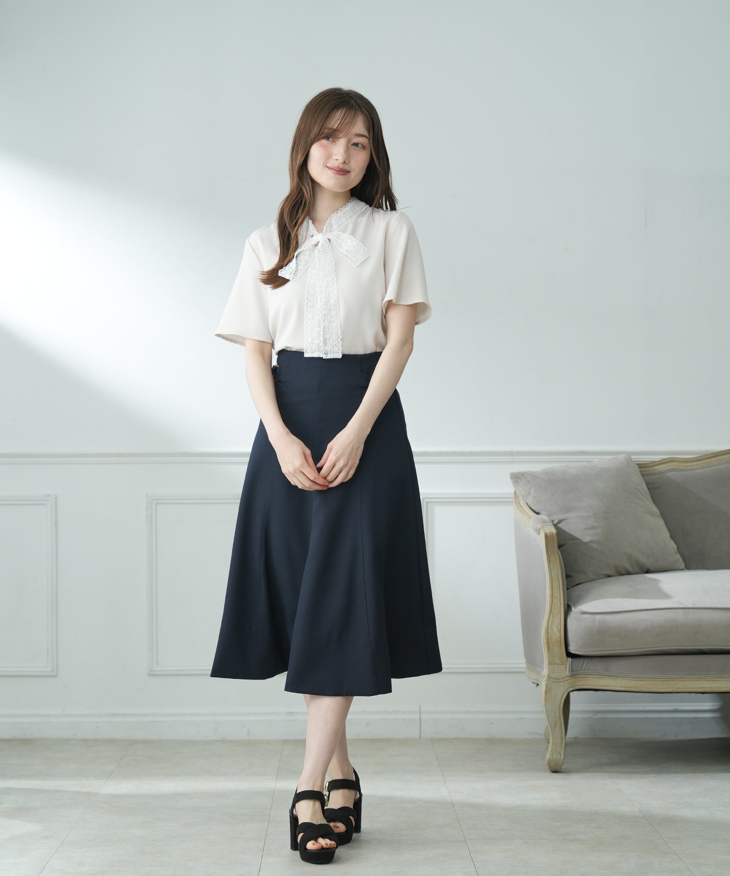 ネイビー　model：163　着用サイズ：M
