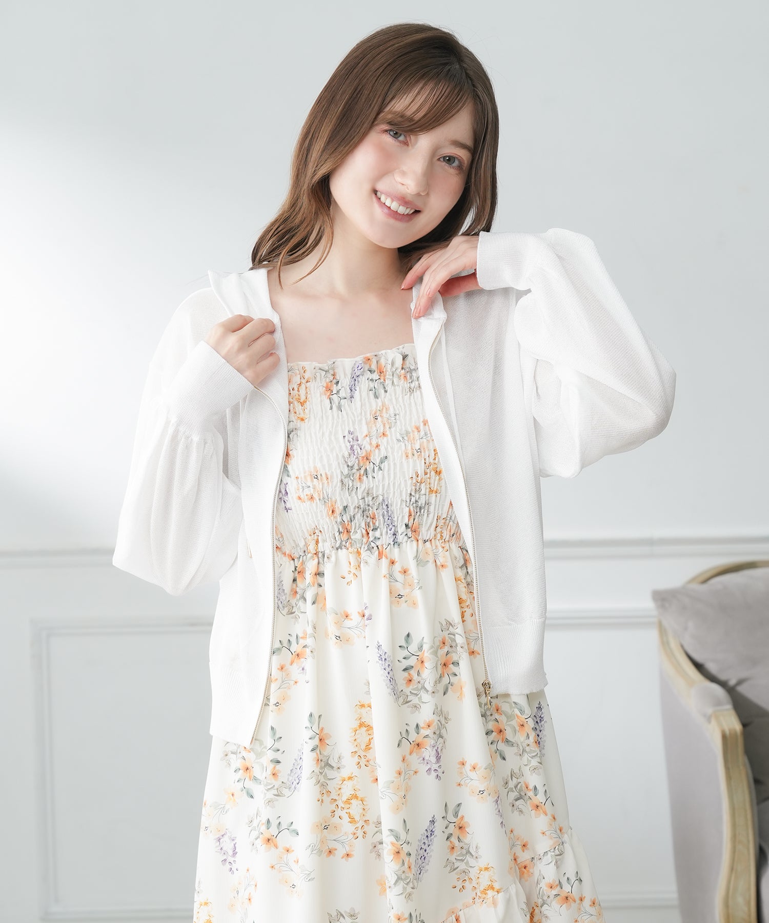 イエロー　model：163　着用サイズ：M