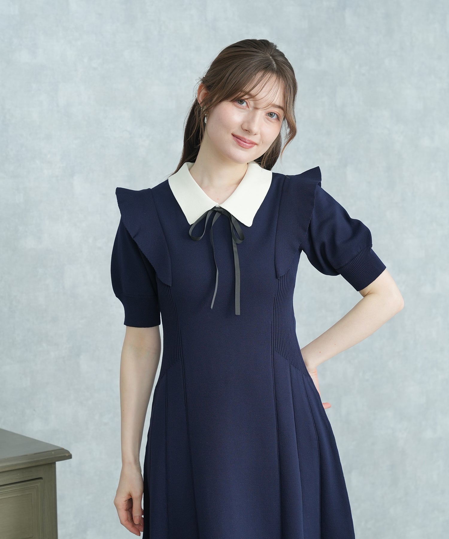 ネイビー　model：163　着用サイズ：M