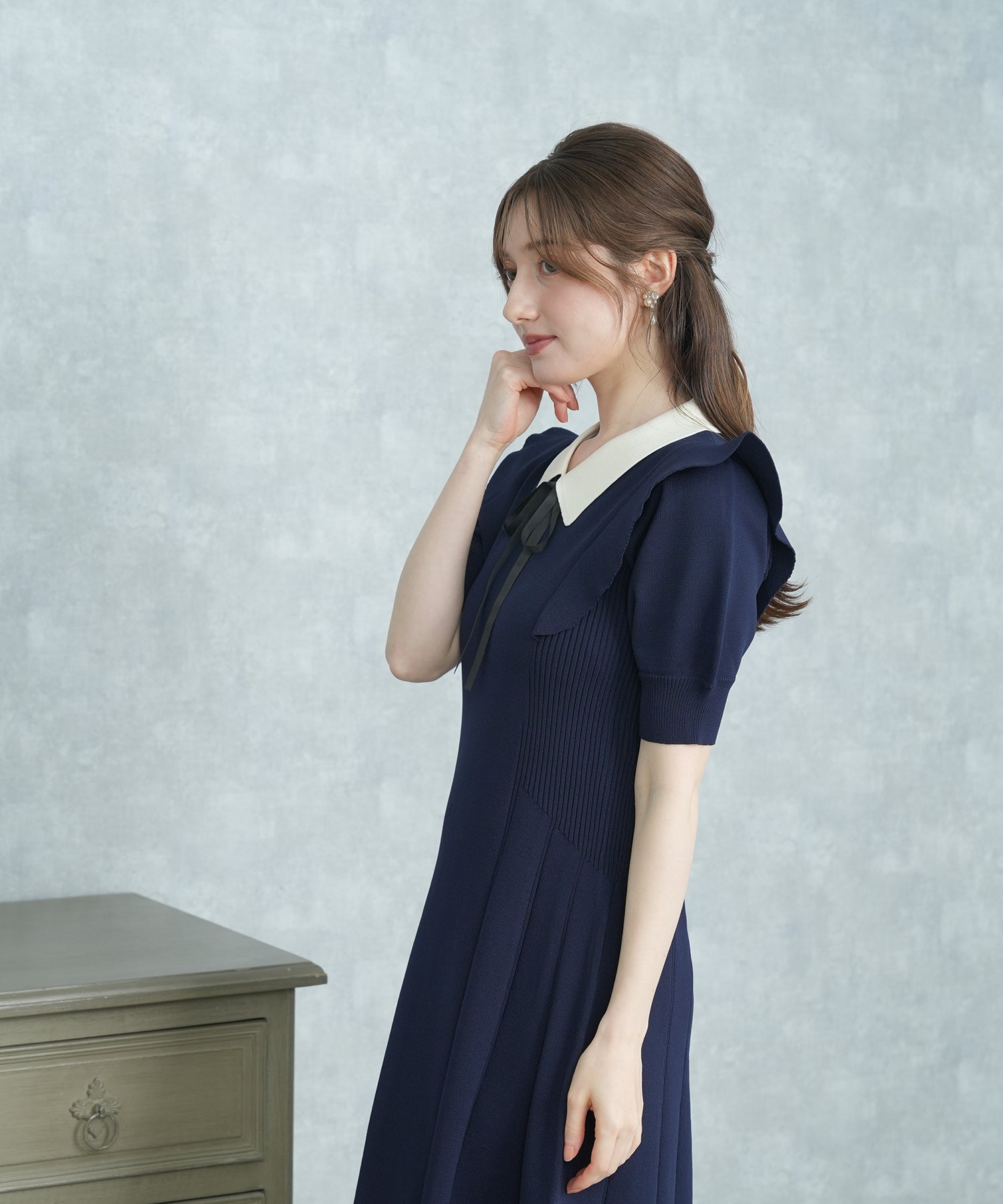 ネイビー　model：163　着用サイズ：M