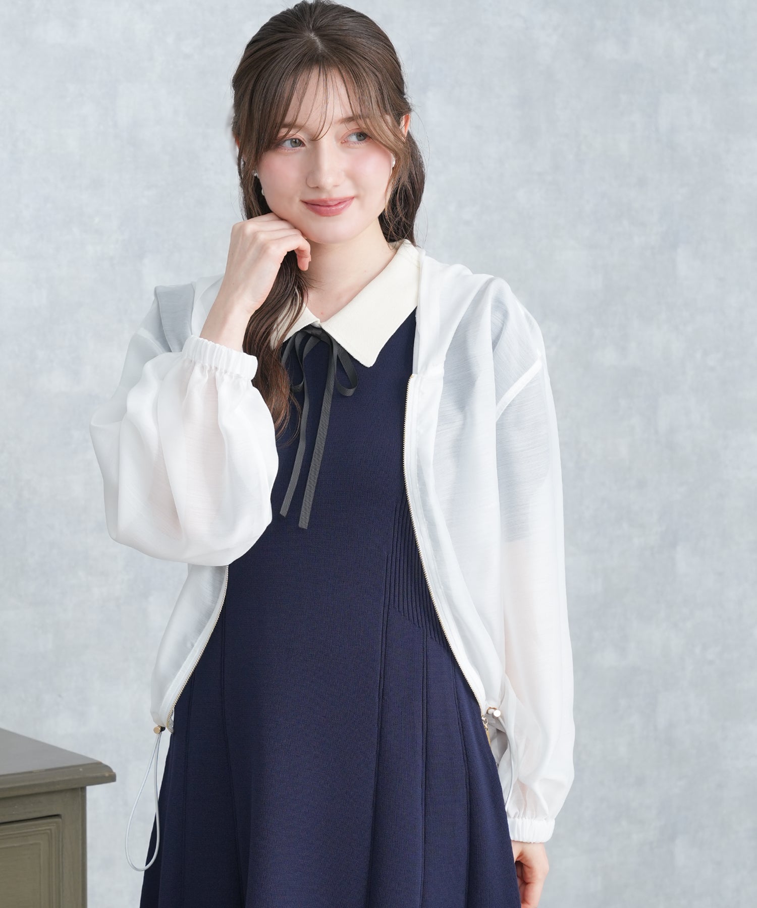 ホワイト　model：163　着用サイズ：M
