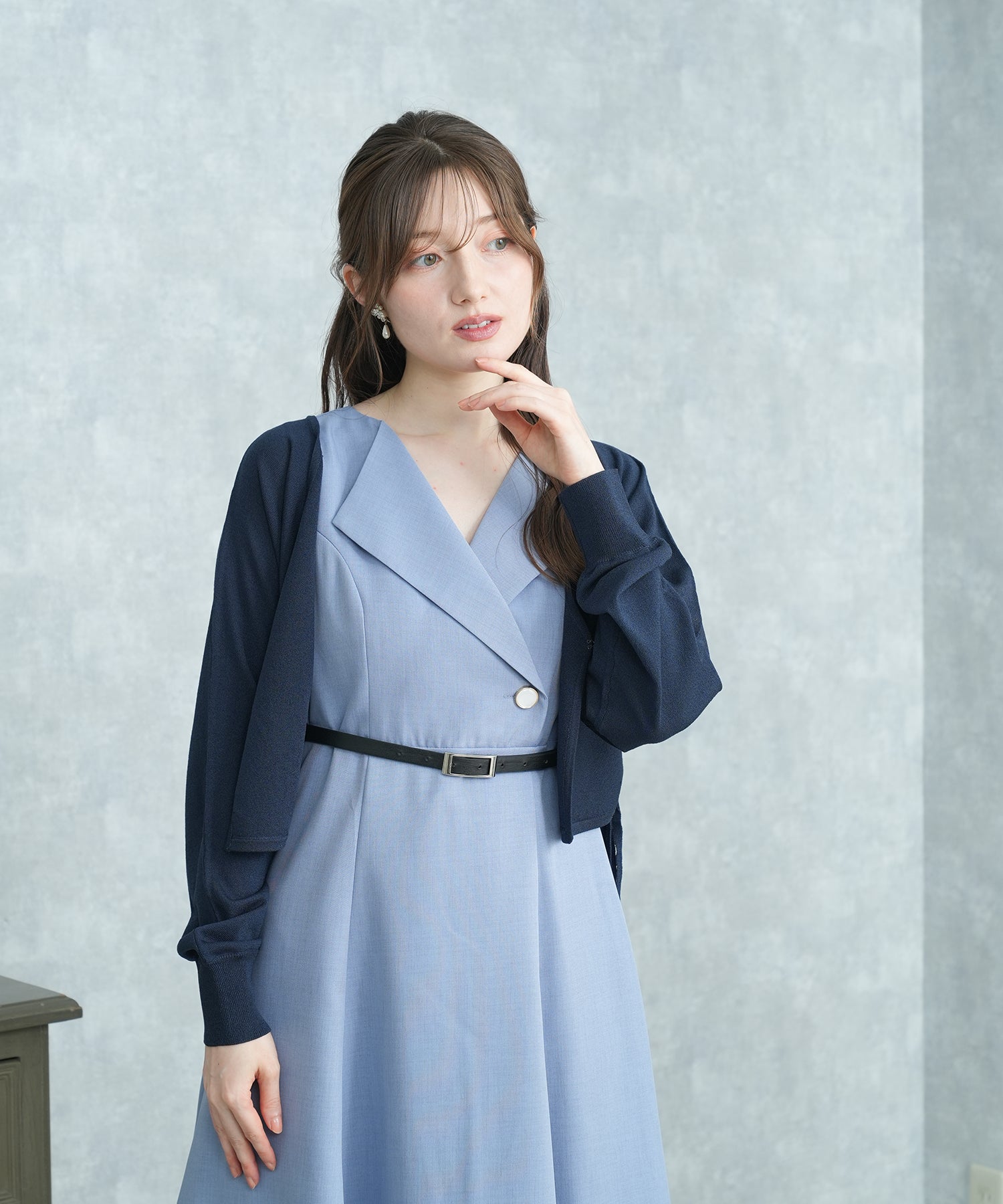 ネイビー　model：163　着用サイズ：M