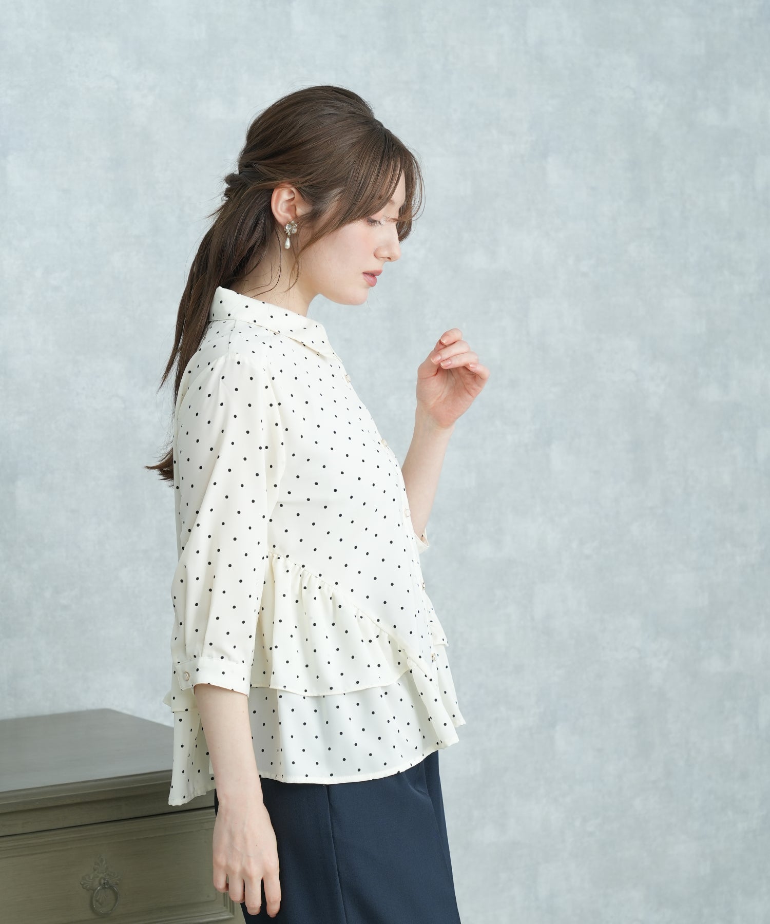 アイボリー　model：163　着用サイズ：M