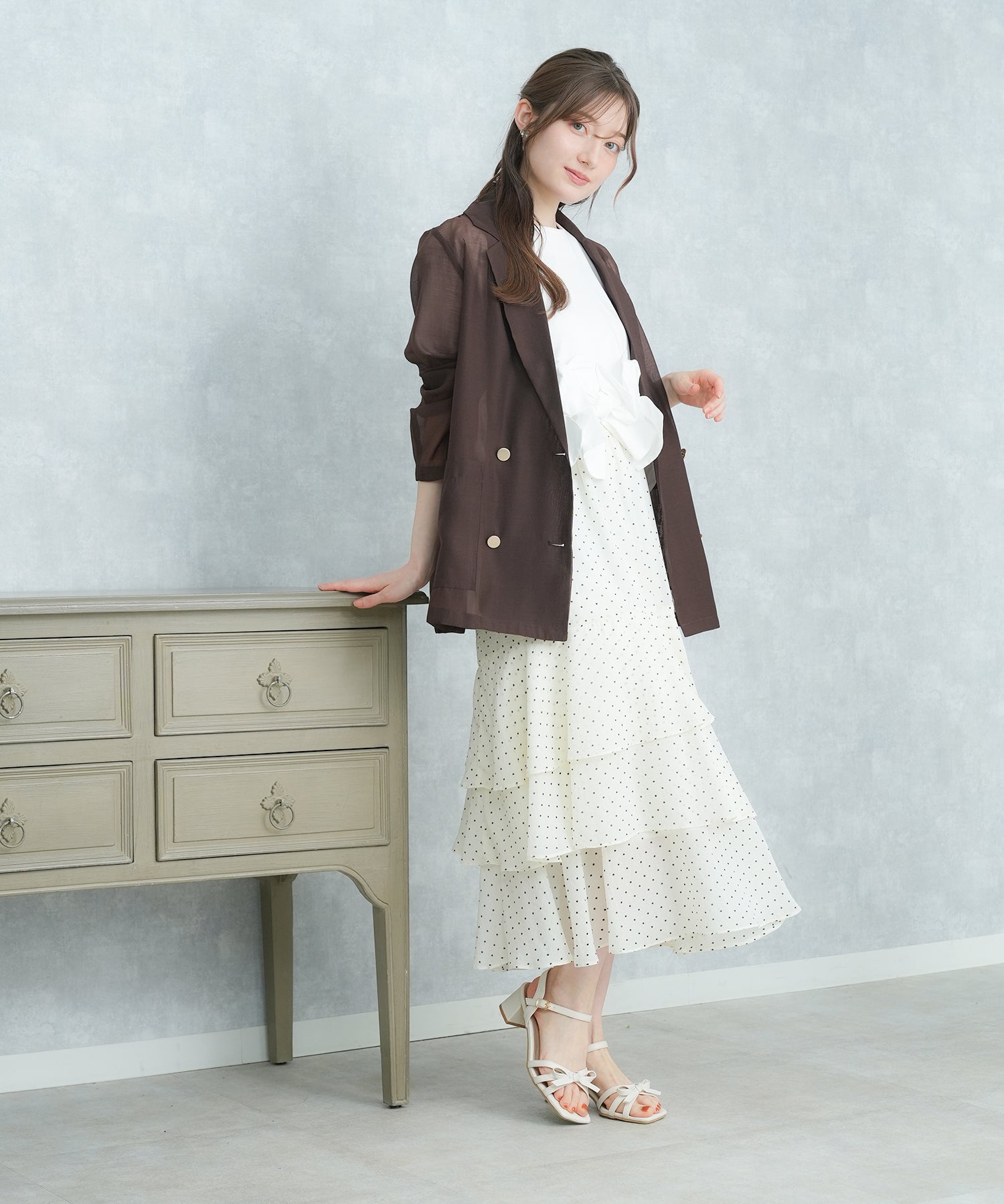 ブラウン　model:163cm  着用サイズ：M