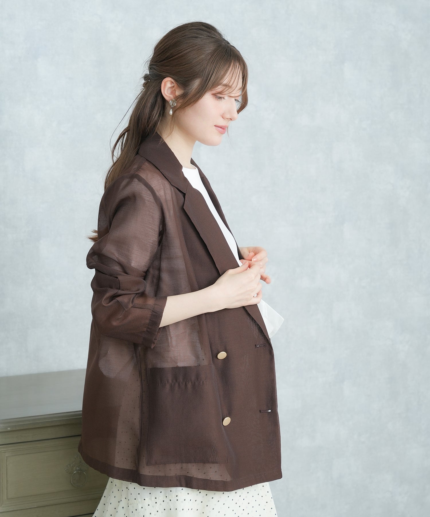 ブラウン　model:163cm  着用サイズ：M