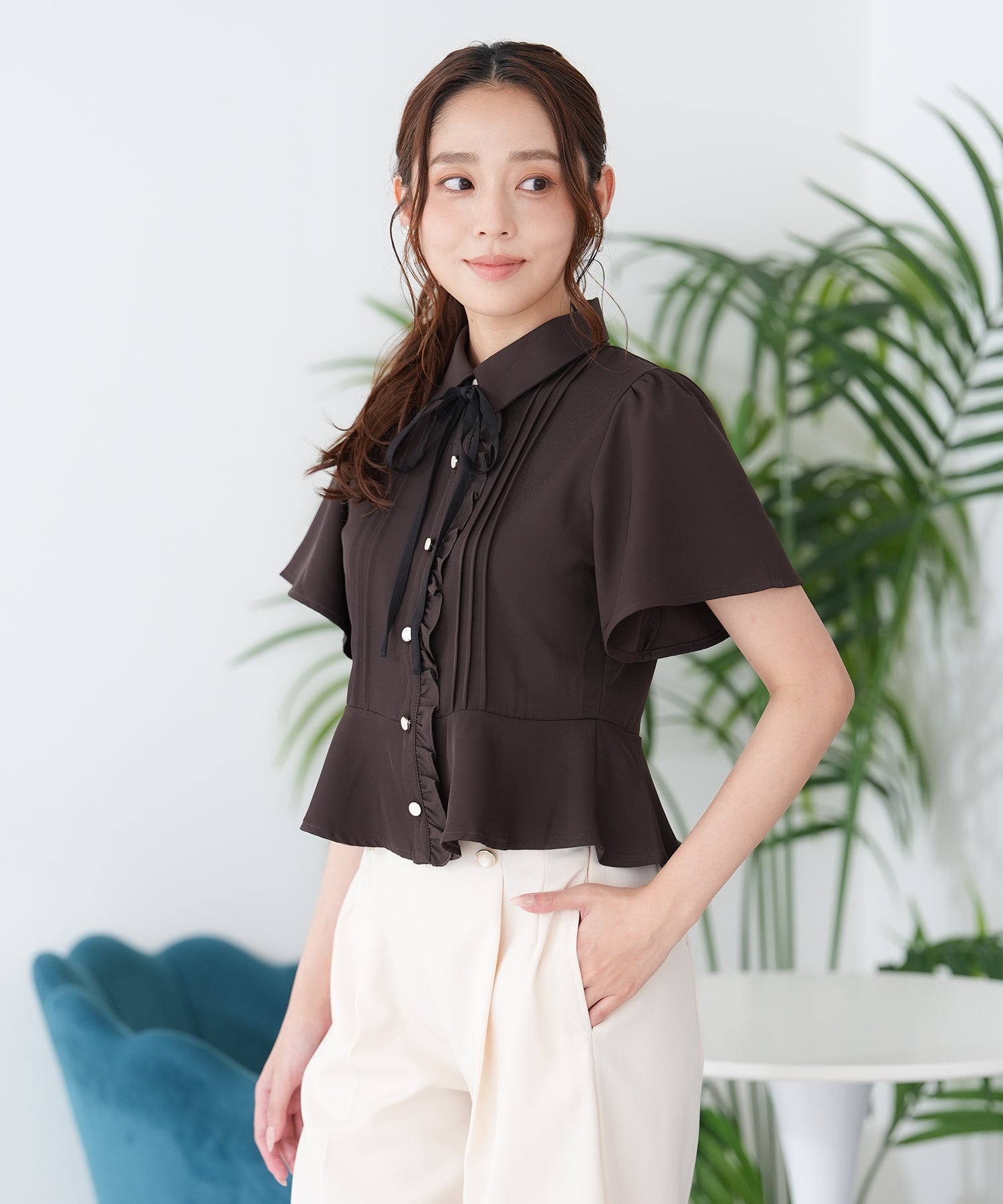 ブラウン　model:165  着用サイズ：M