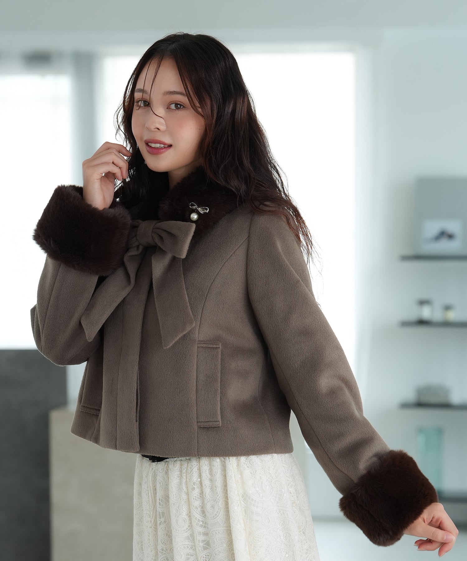 ブラウン　model：171　着用サイズ：M
