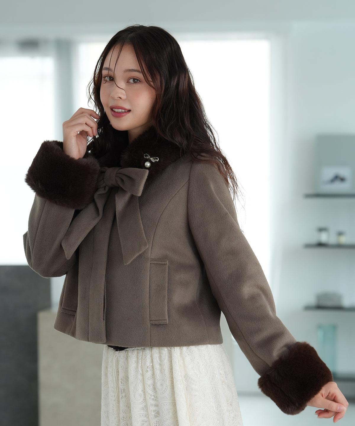ブラウン　model：171　着用サイズ：M