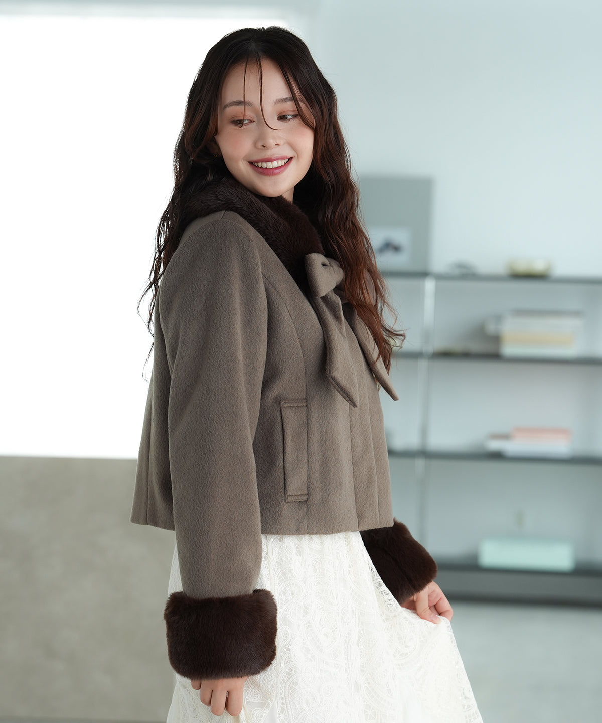 ブラウン　model：171　着用サイズ：M