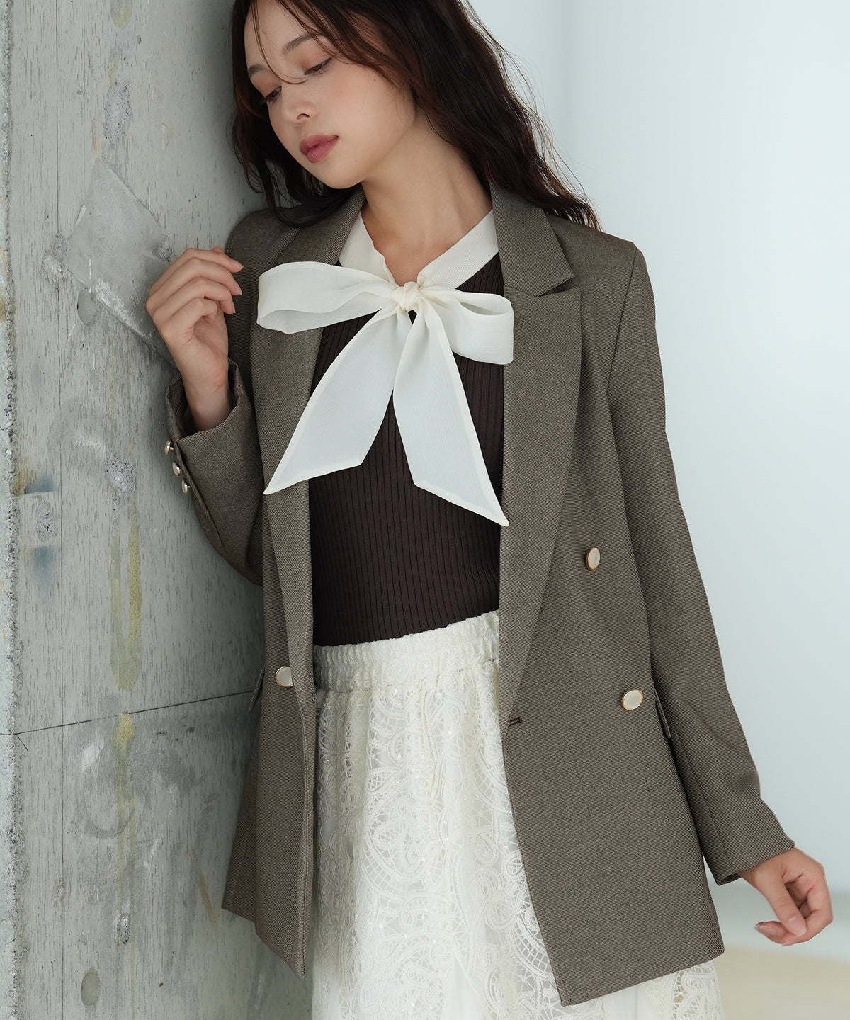 ブラウン　model：171　着用サイズ：M
