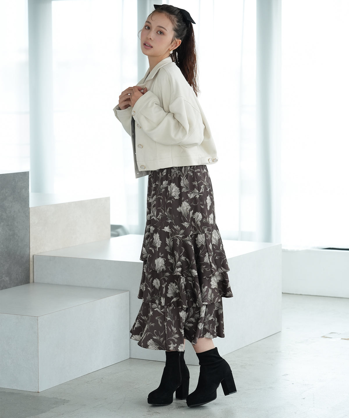 ベージュ　model：171　着用サイズ：M