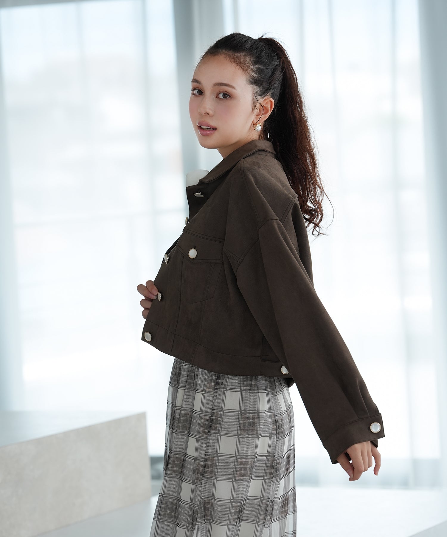 ブラウン　model：171　着用サイズ：M