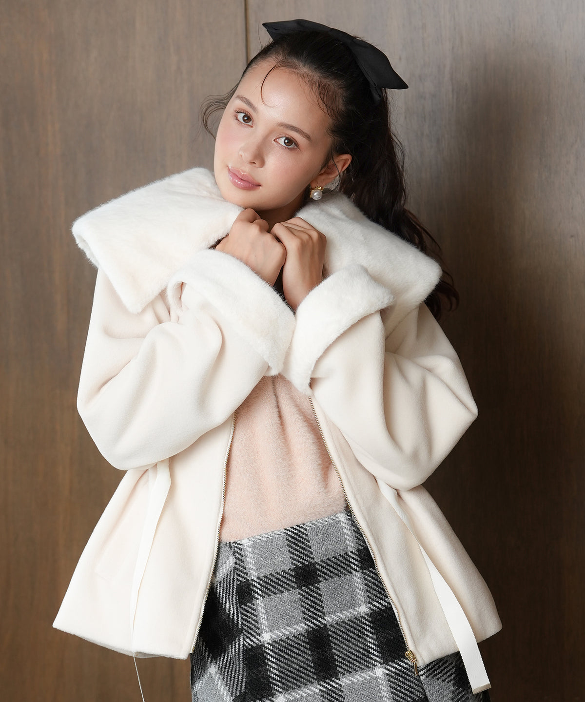アイボリー　 model：171cm　着用サイズ：M