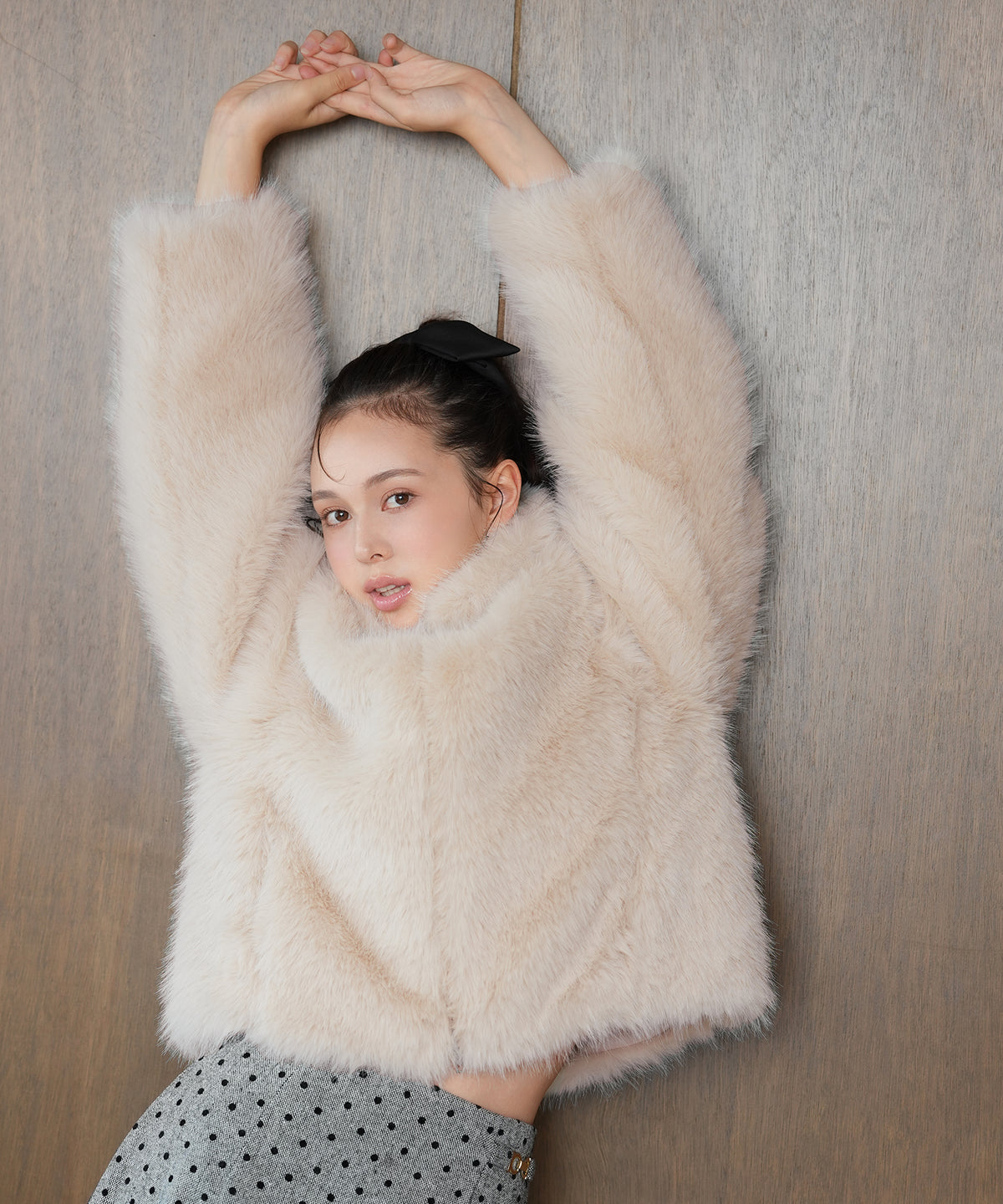 ベージュ　 model：171cm 着用サイズ：M