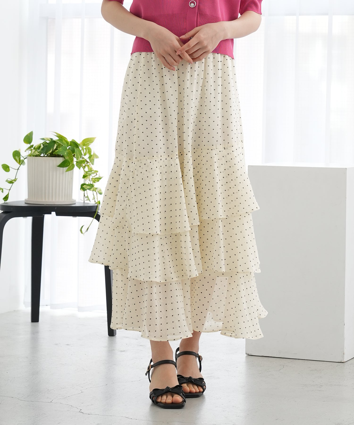 ホワイト　model:158cm  着用サイズ：M