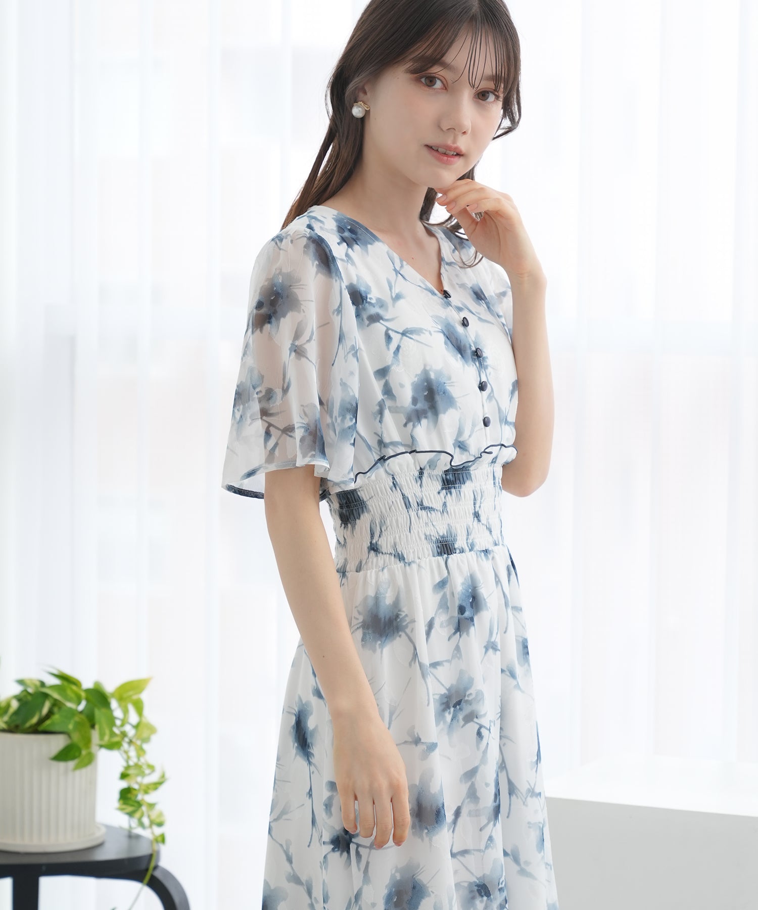 ブルー　model：158　着用サイズ：M