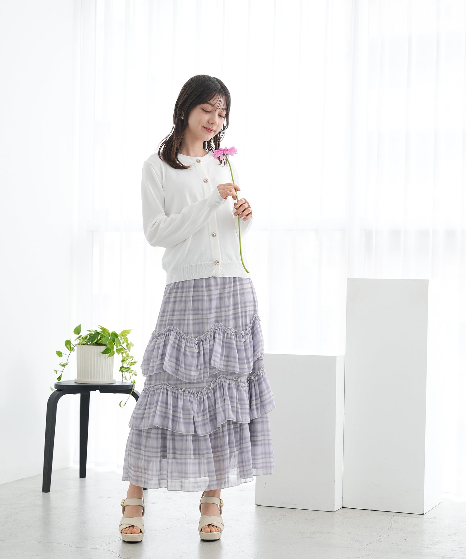 ホワイト　model:158　着用サイズ：M