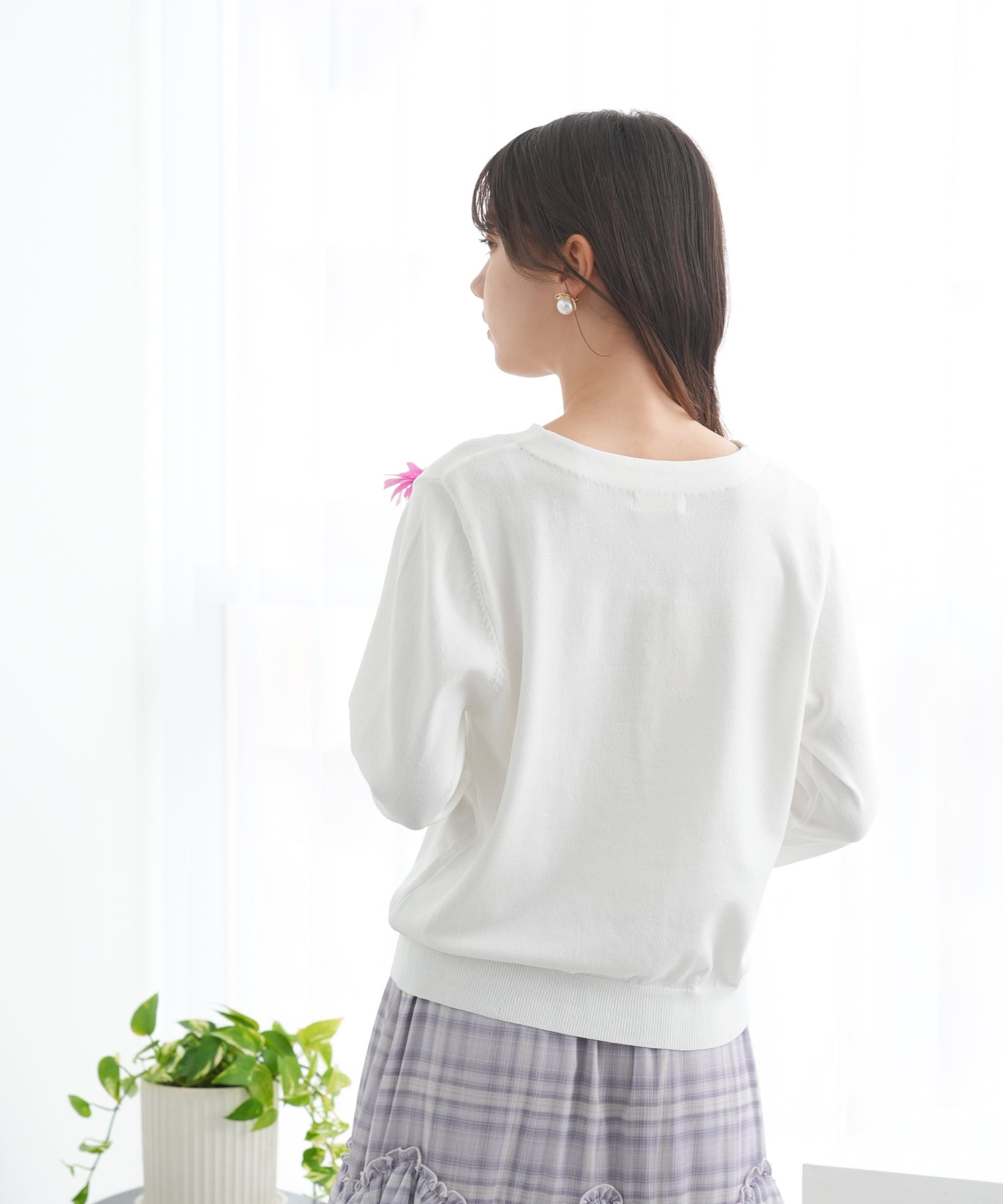 ホワイト　model:158　着用サイズ：M