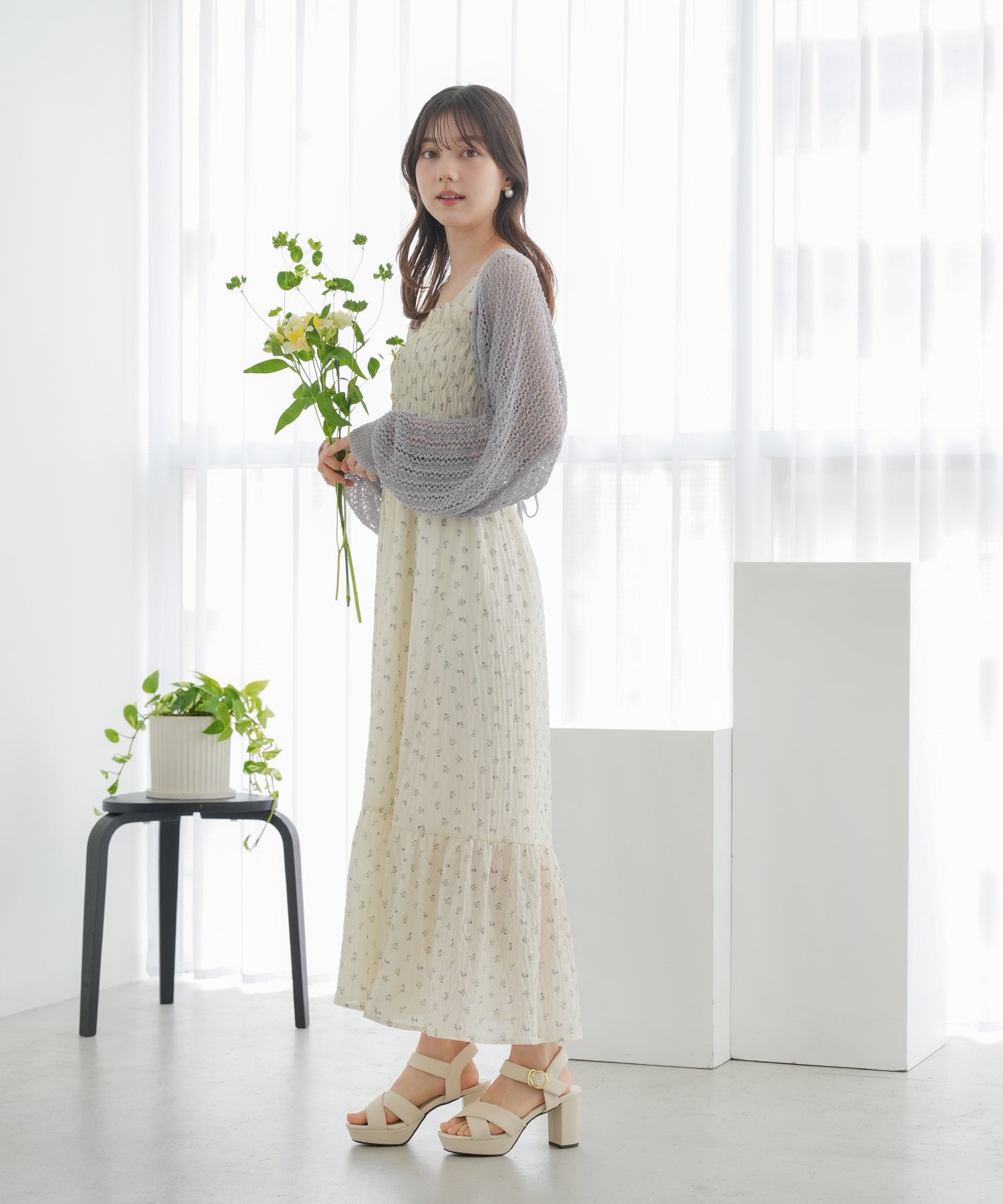 アイボリー　model：158㎝　着用サイズ：M