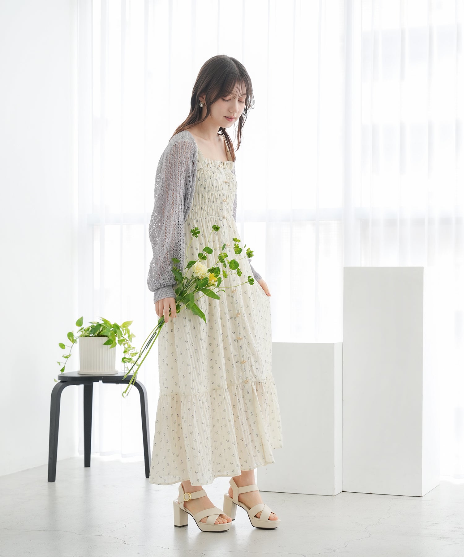 アイボリー　model：158㎝　着用サイズ：M
