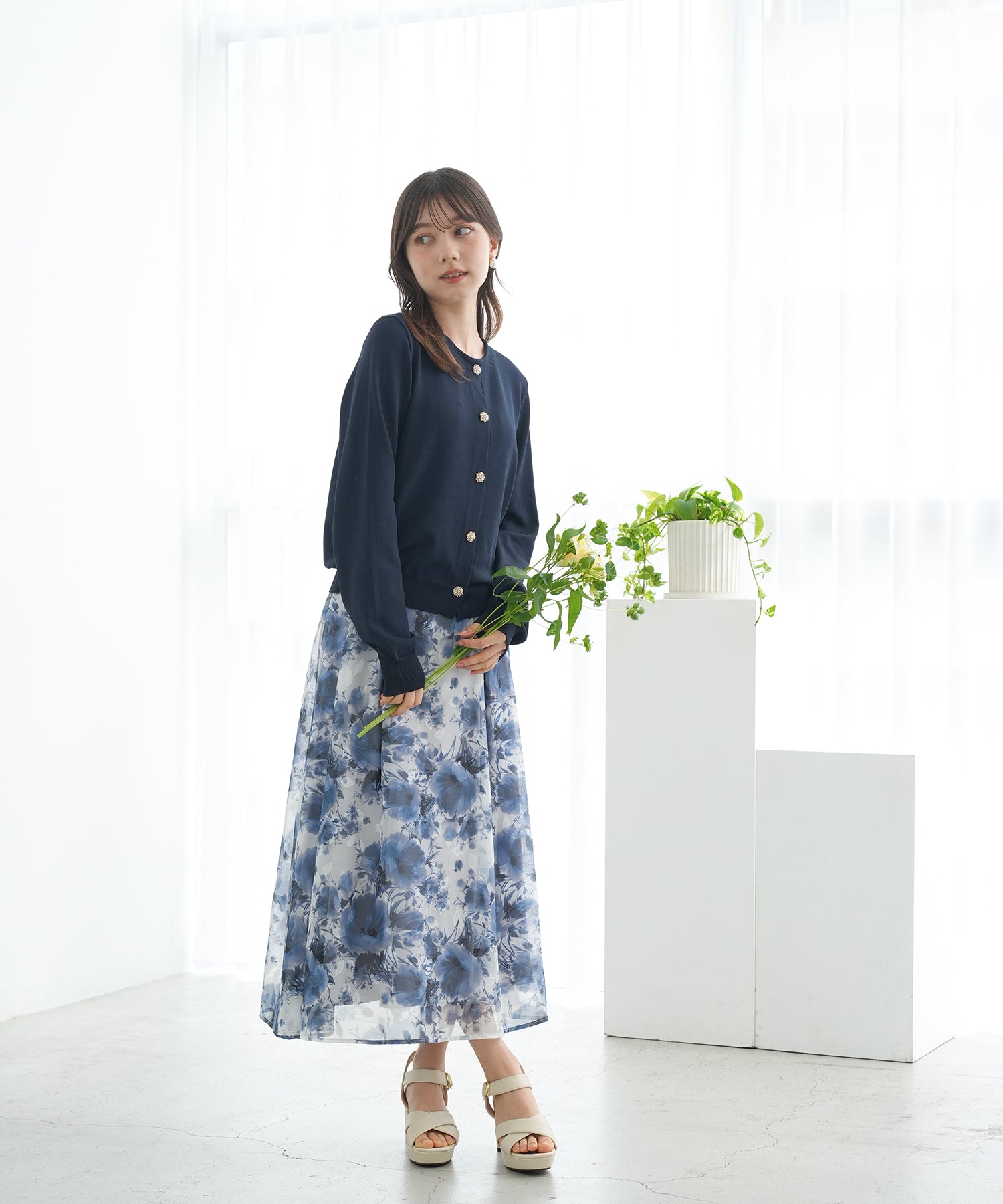 ネイビー　model:158　着用サイズ：M