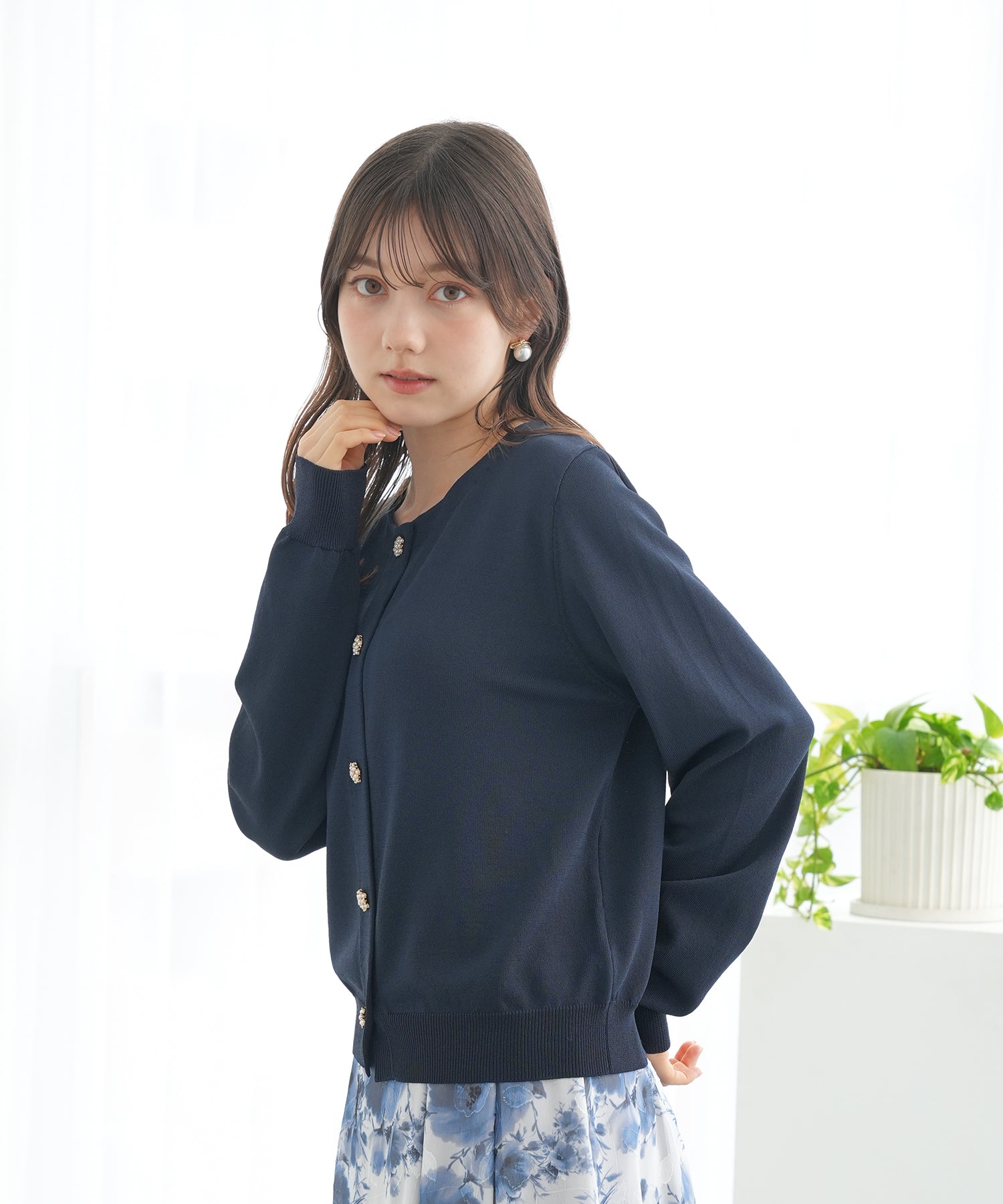 ネイビー　model:158　着用サイズ：M