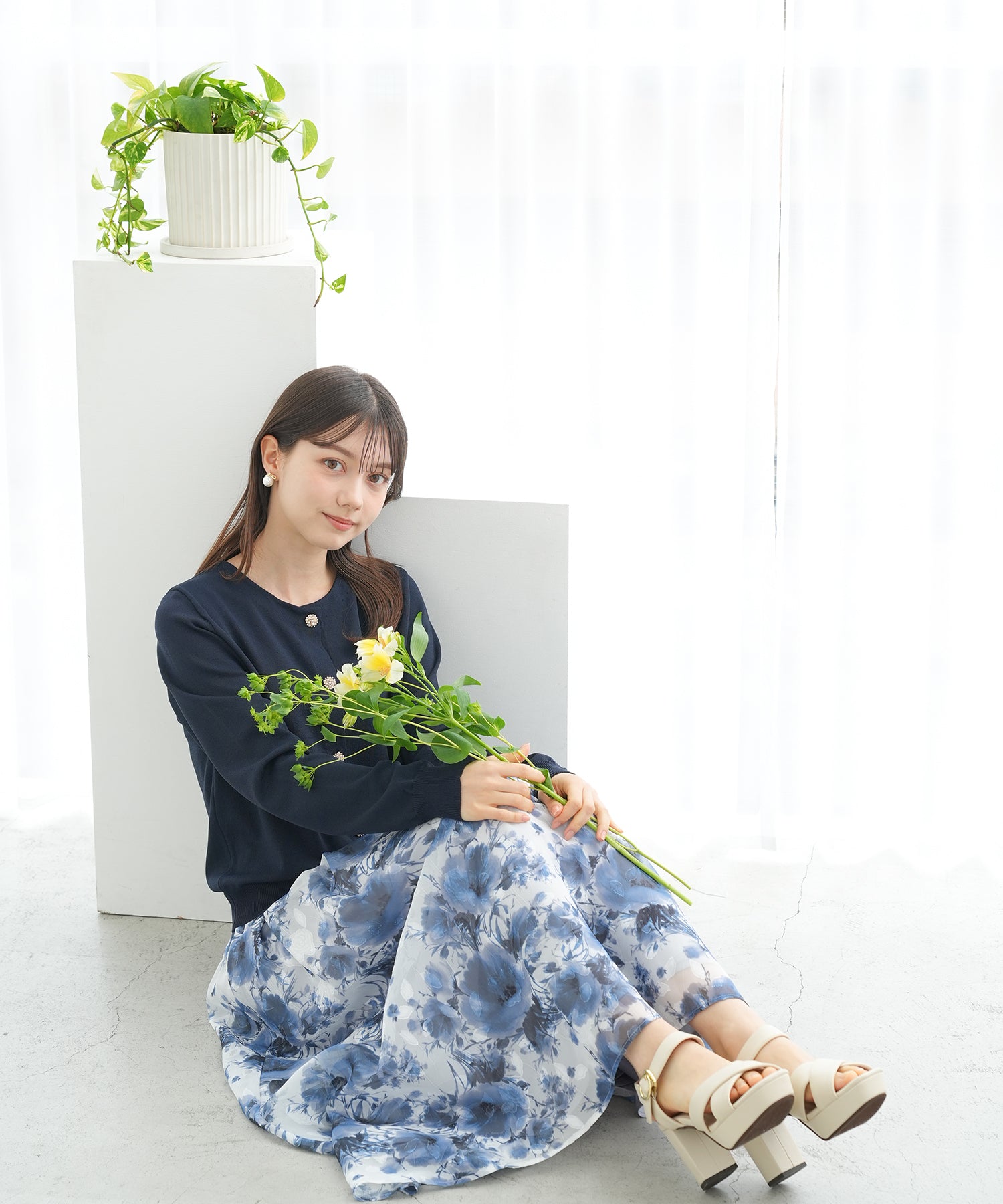 ネイビー　model:158　着用サイズ：M