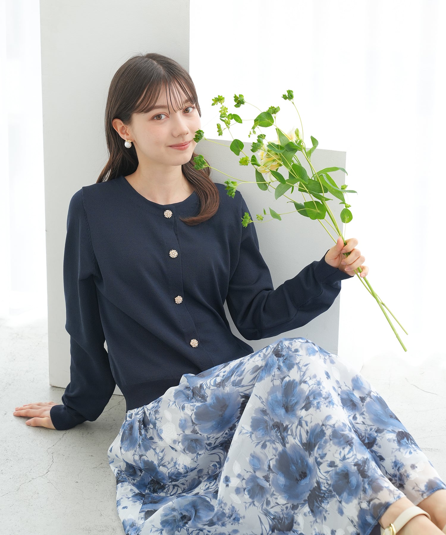 ネイビー　model:158　着用サイズ：M