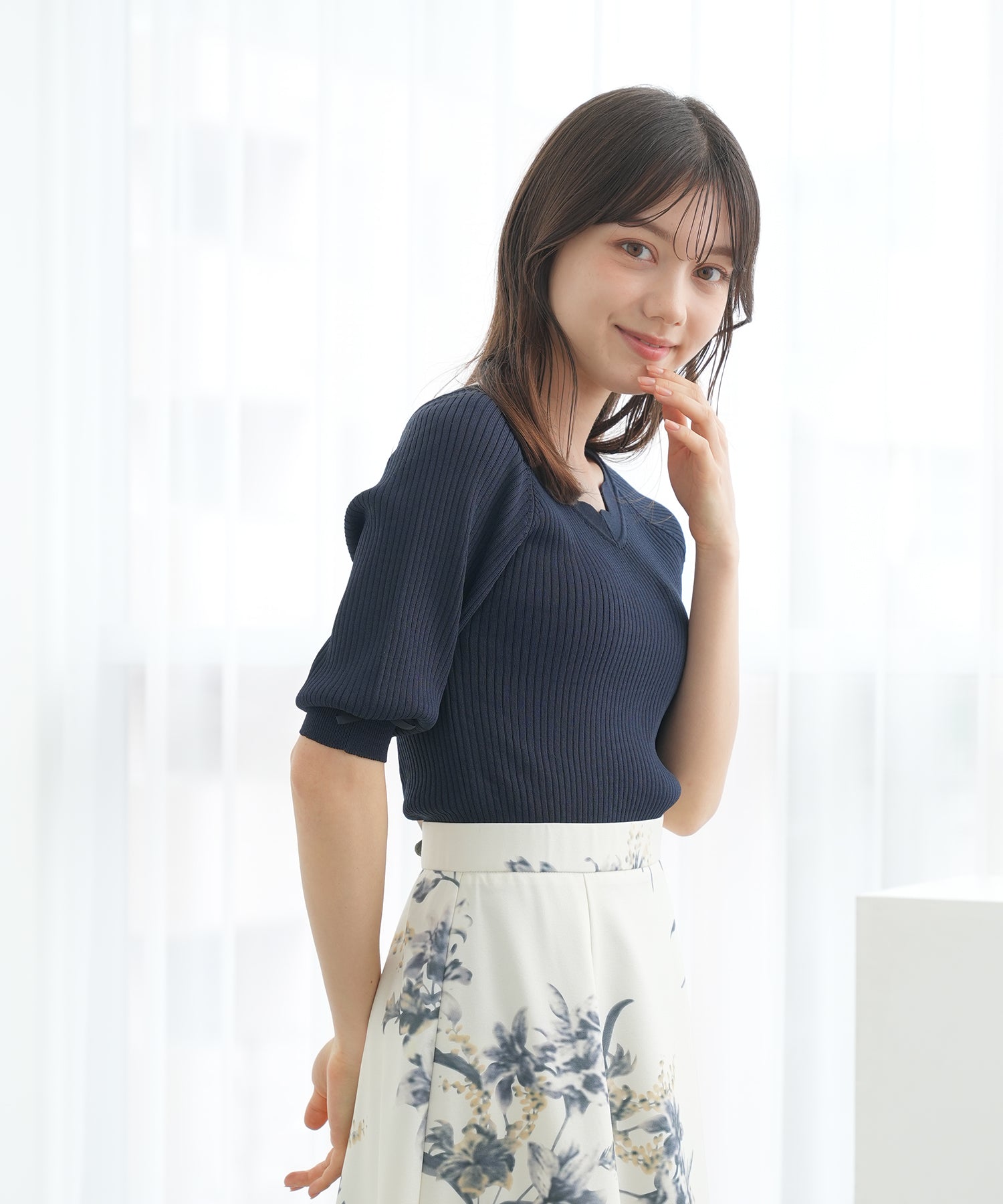 ネイビー　model：158　着用サイズ：M