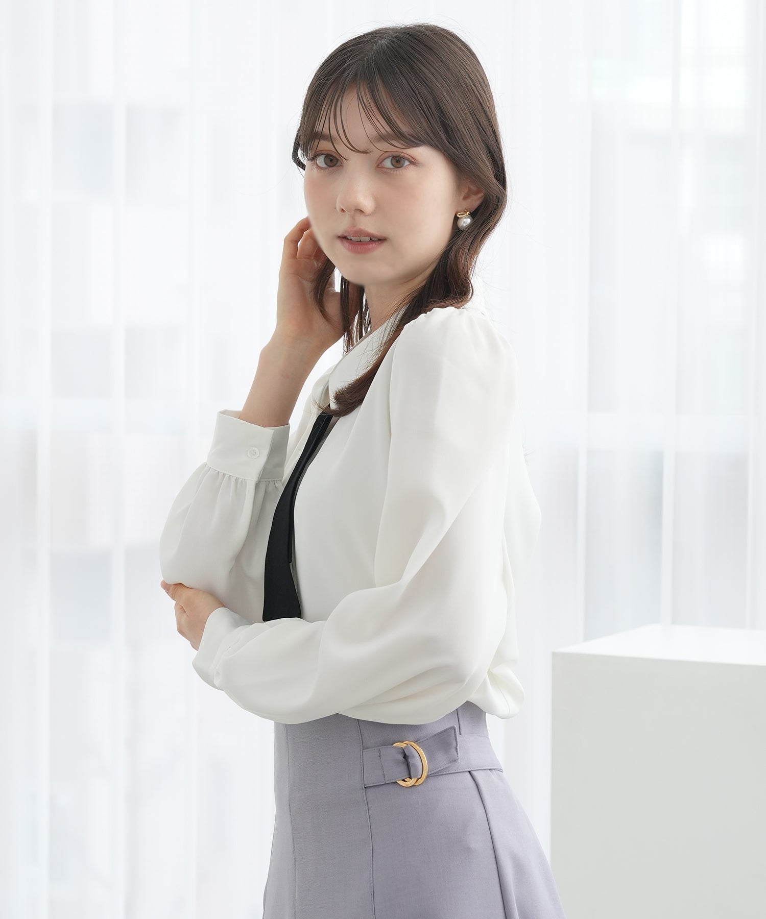 ホワイト　model：158　着用サイズ：M